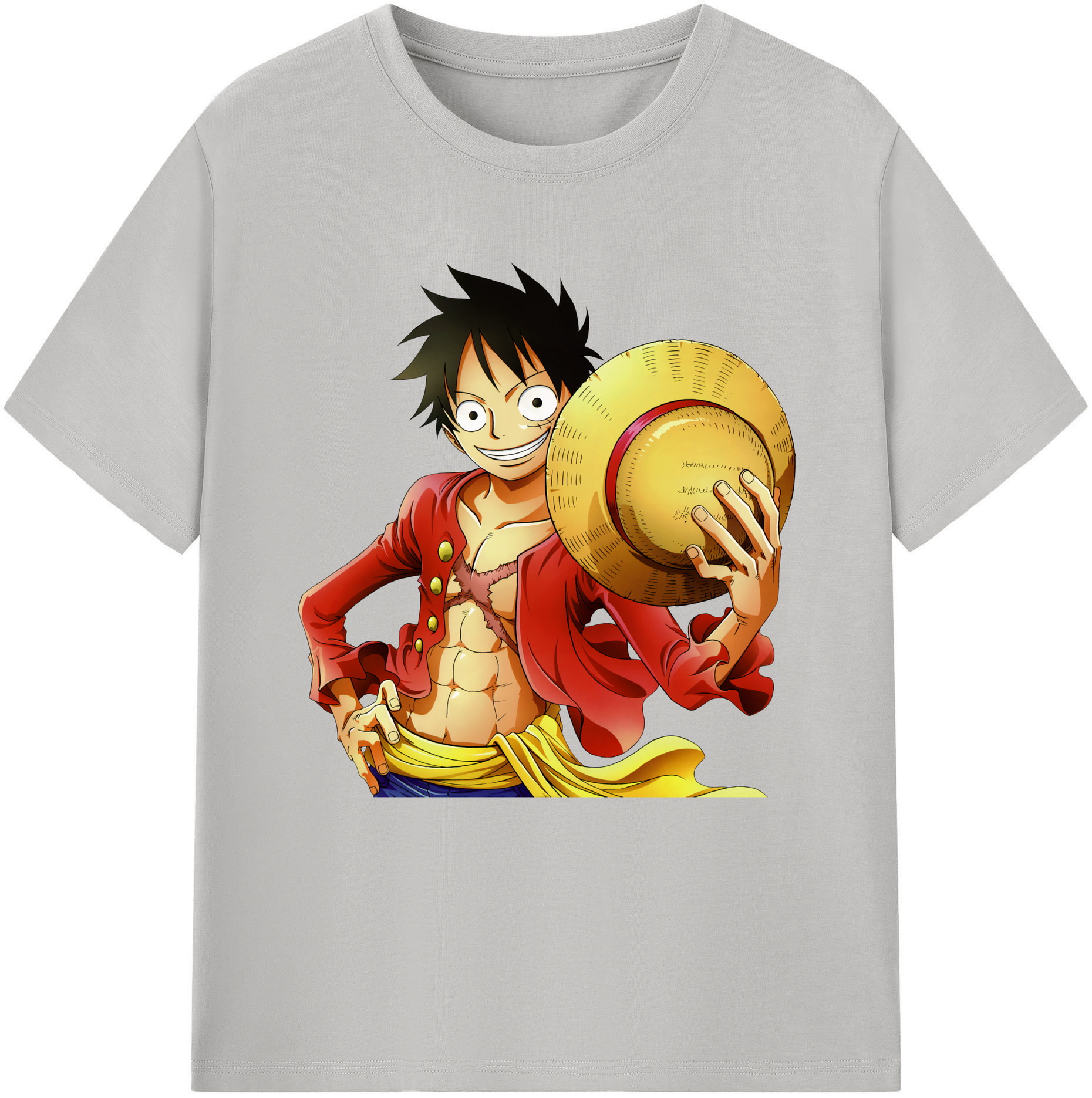 ワンピース モンキー・D・ルフィ ONE PIECE Monkey D. Luffy 綿100％半袖Tシャツ（フロントプリント）