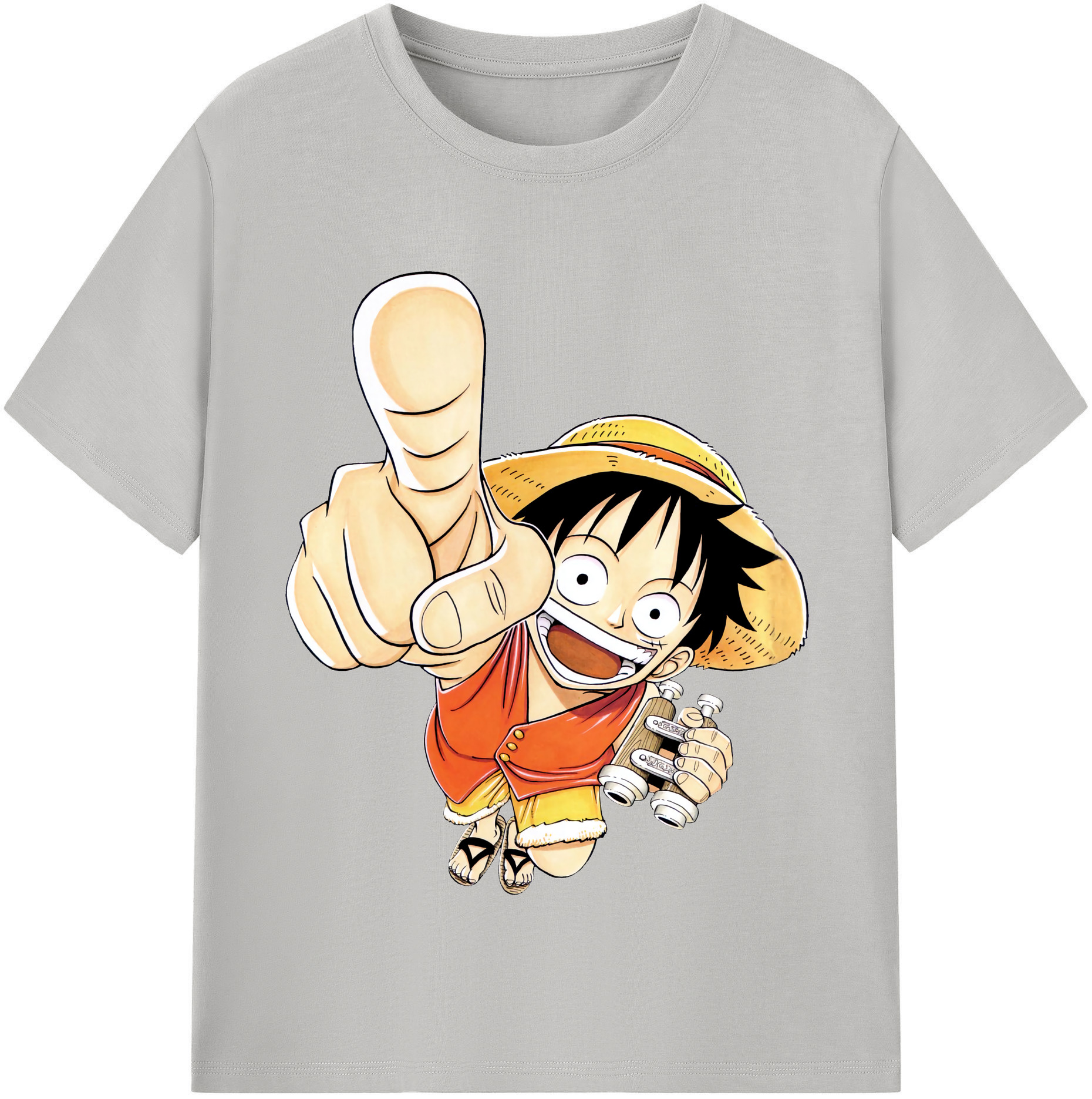 ワンピース モンキー・D・ルフィ ONE PIECE Monkey D. Luffy 綿100％半袖Tシャツ（フロントプリント）
