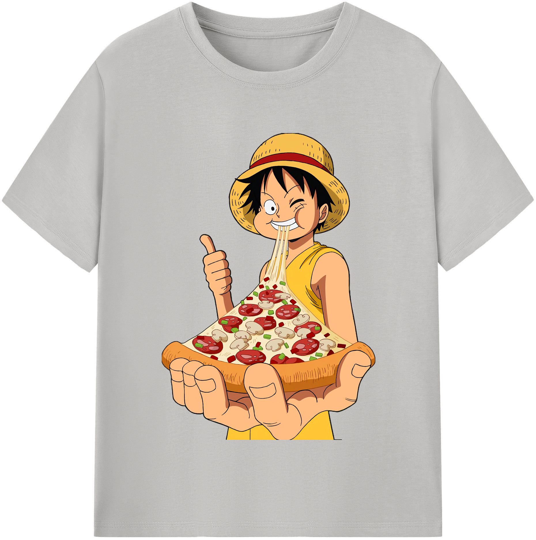 ワンピース モンキー・D・ルフィ ONE PIECE Monkey D. Luffy 綿100％半袖Tシャツ（フロントプリント）