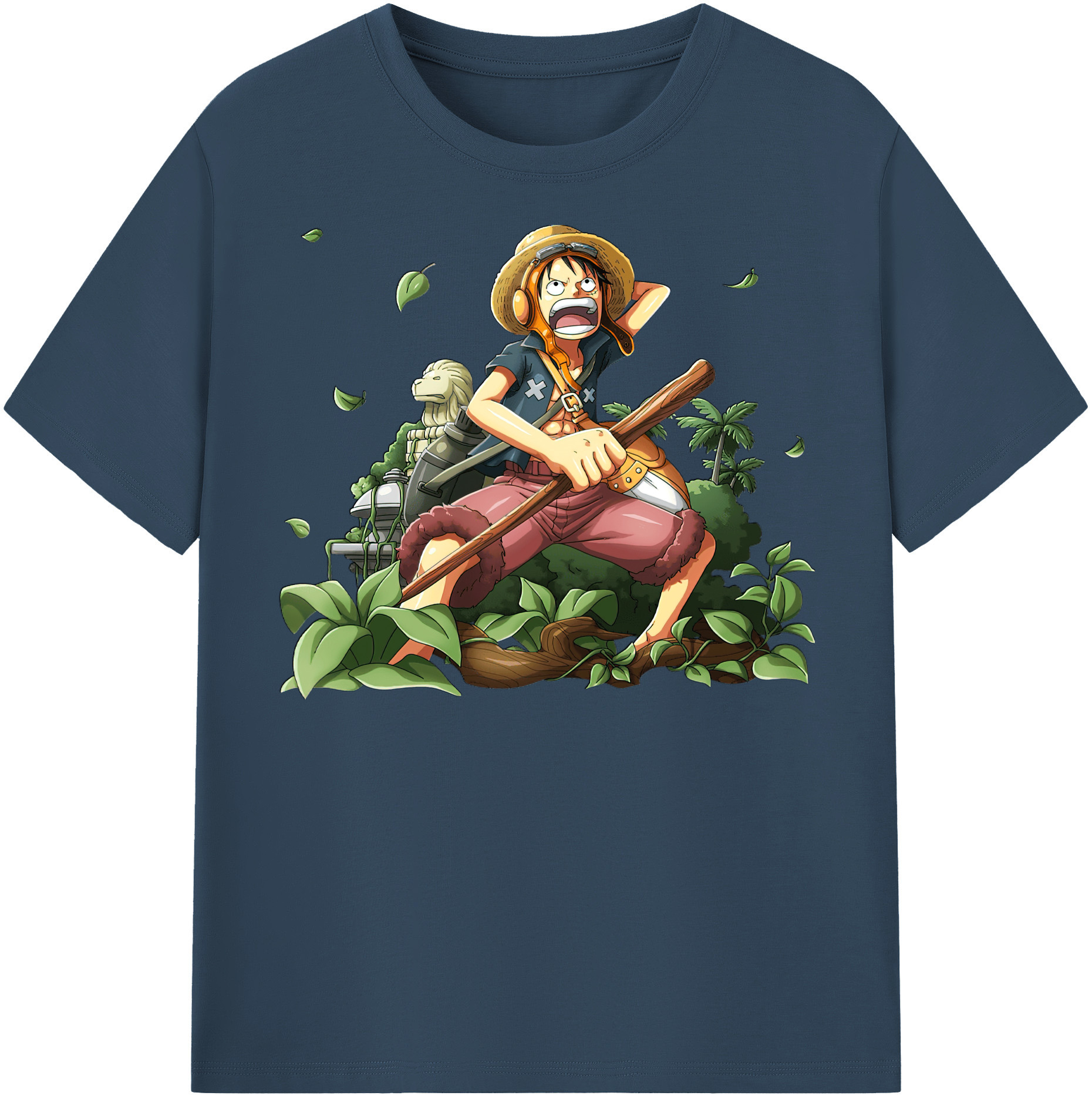 ワンピース モンキー・D・ルフィ ONE PIECE Monkey D. Luffy 綿100％半袖Tシャツ（フロントプリント）