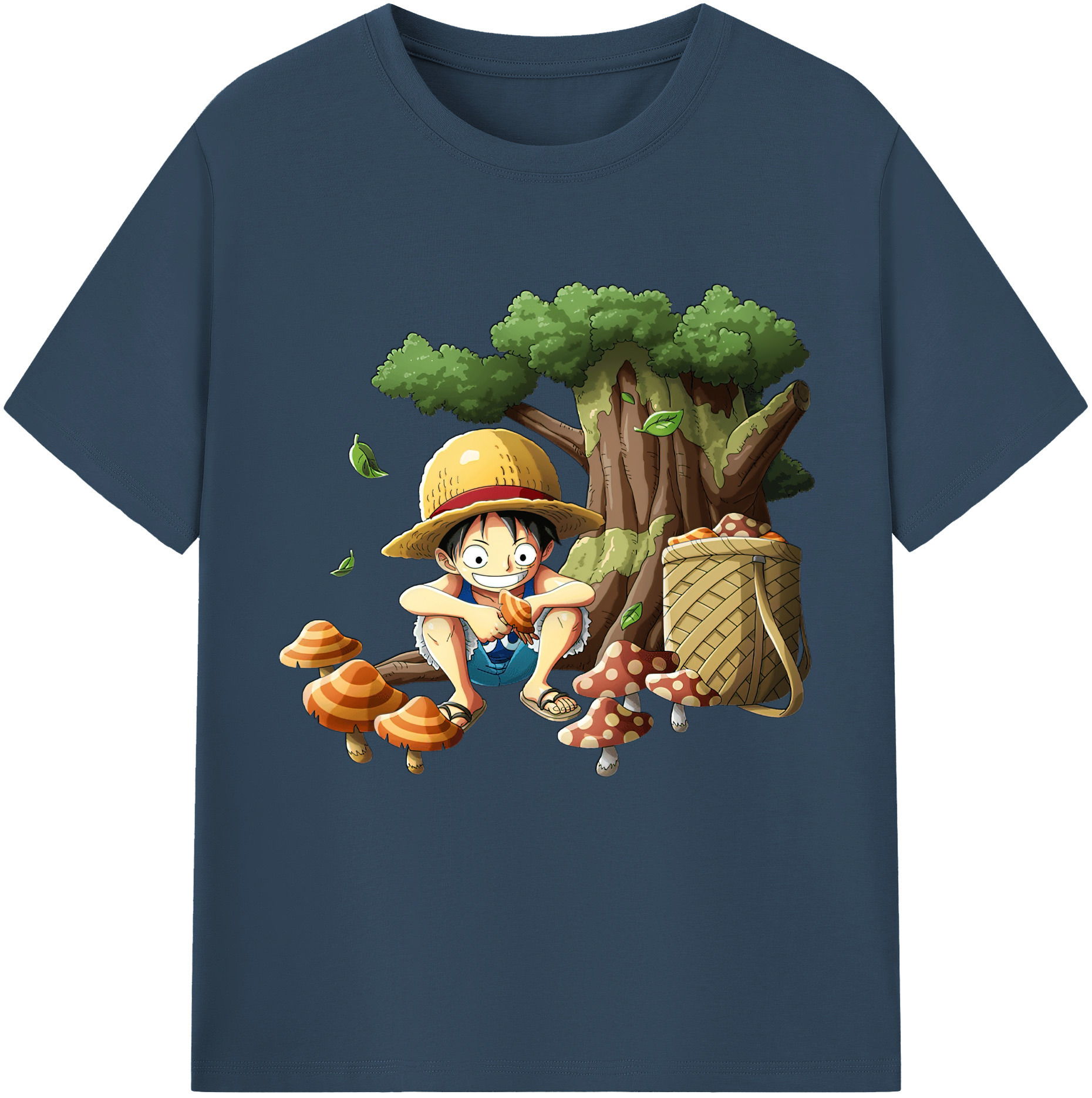 ワンピース モンキー・D・ルフィ ONE PIECE Monkey D. Luffy 綿100％半袖Tシャツ（フロントプリント）