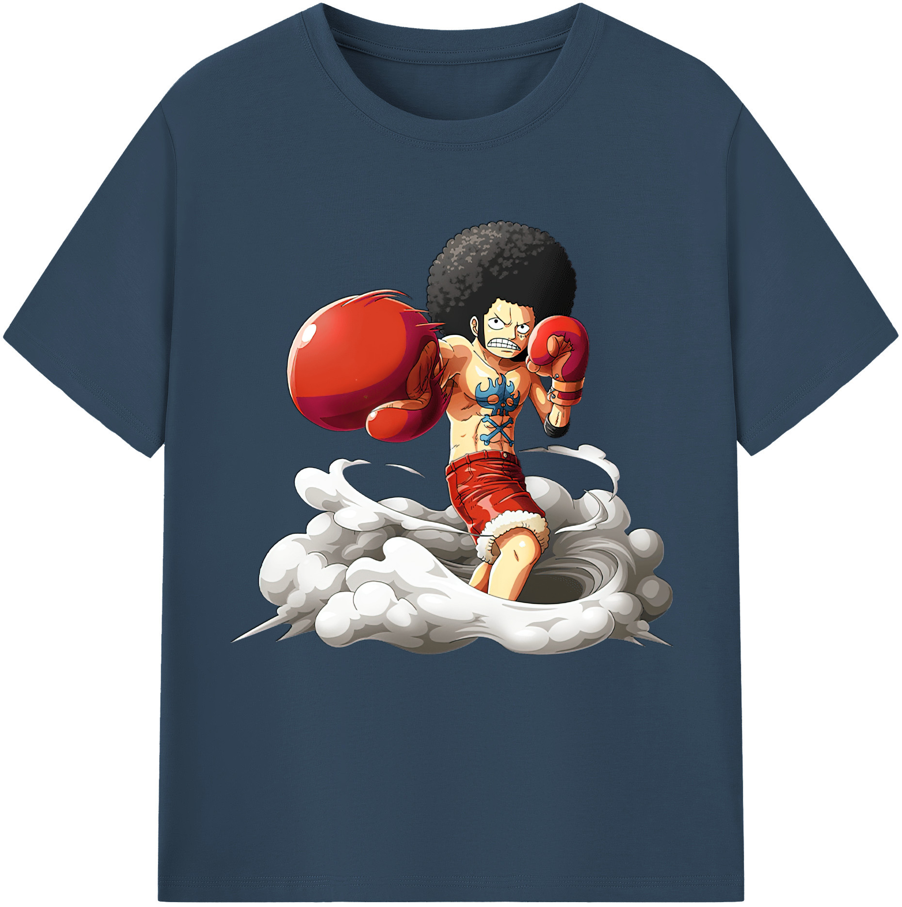 ワンピース モンキー・D・ルフィ ONE PIECE Monkey D. Luffy 綿100％半袖Tシャツ（フロントプリント）