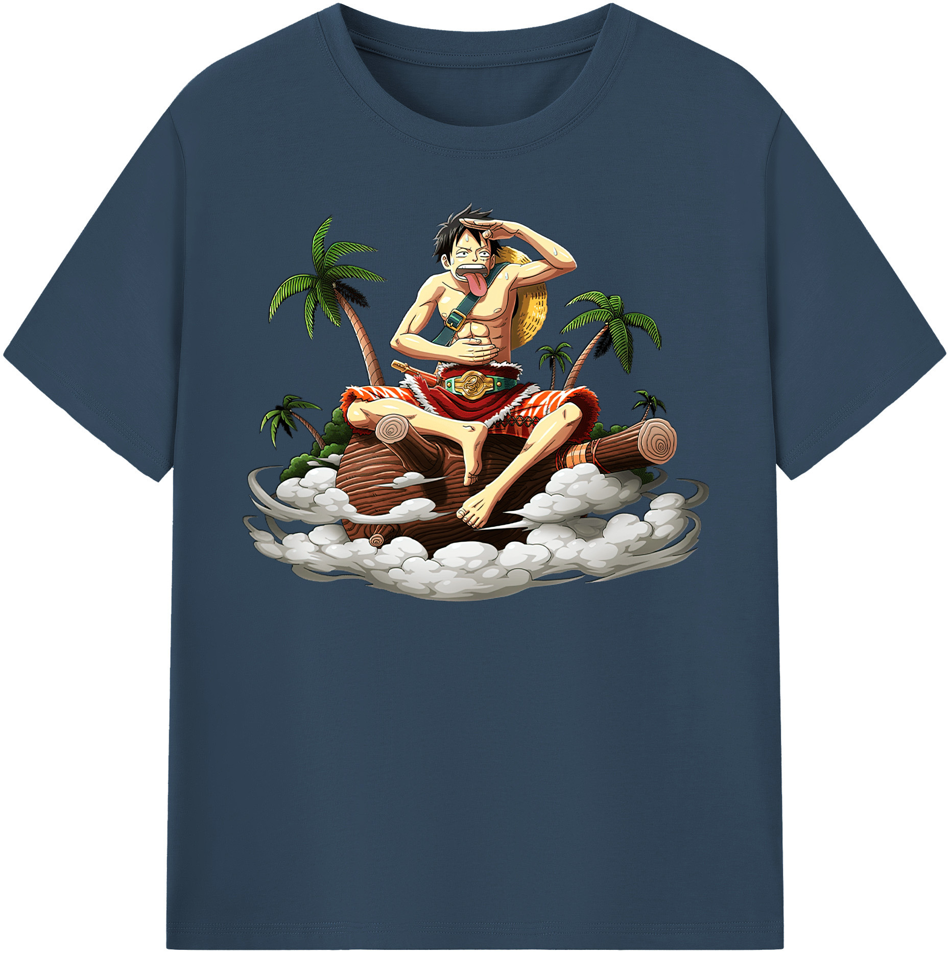 ワンピース モンキー・D・ルフィ ONE PIECE Monkey D. Luffy 綿100％半袖Tシャツ（フロントプリント）