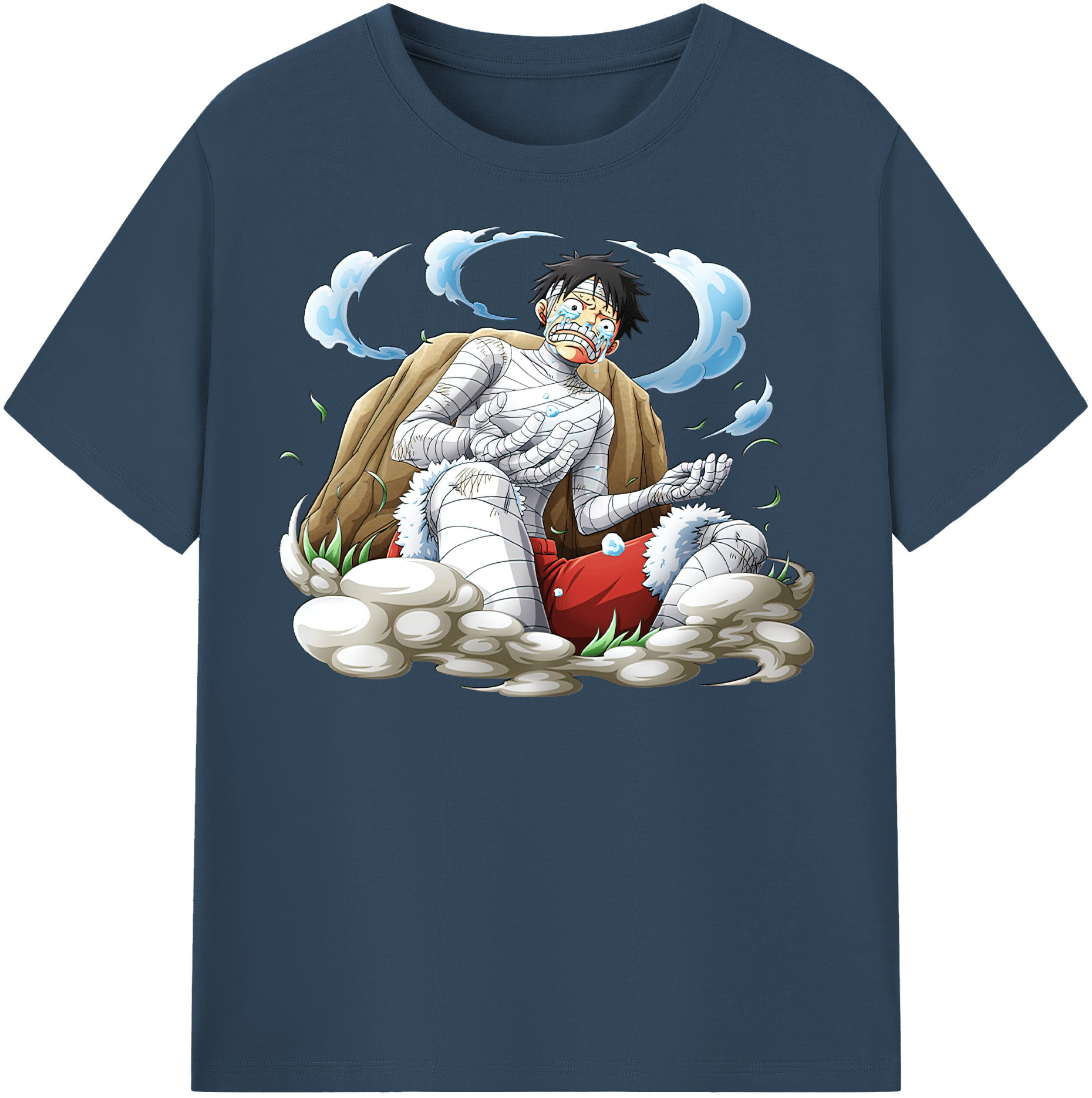 ワンピース モンキー・D・ルフィ ONE PIECE Monkey D. Luffy 綿100％半袖Tシャツ（フロントプリント）