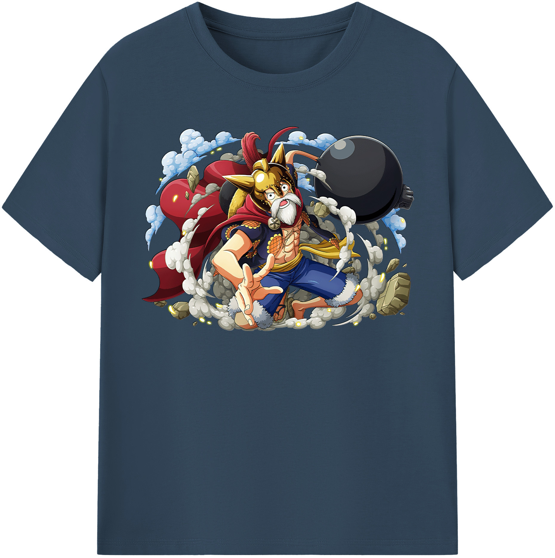 ワンピース モンキー・D・ルフィ ONE PIECE Monkey D. Luffy 綿100％半袖Tシャツ（フロントプリント）