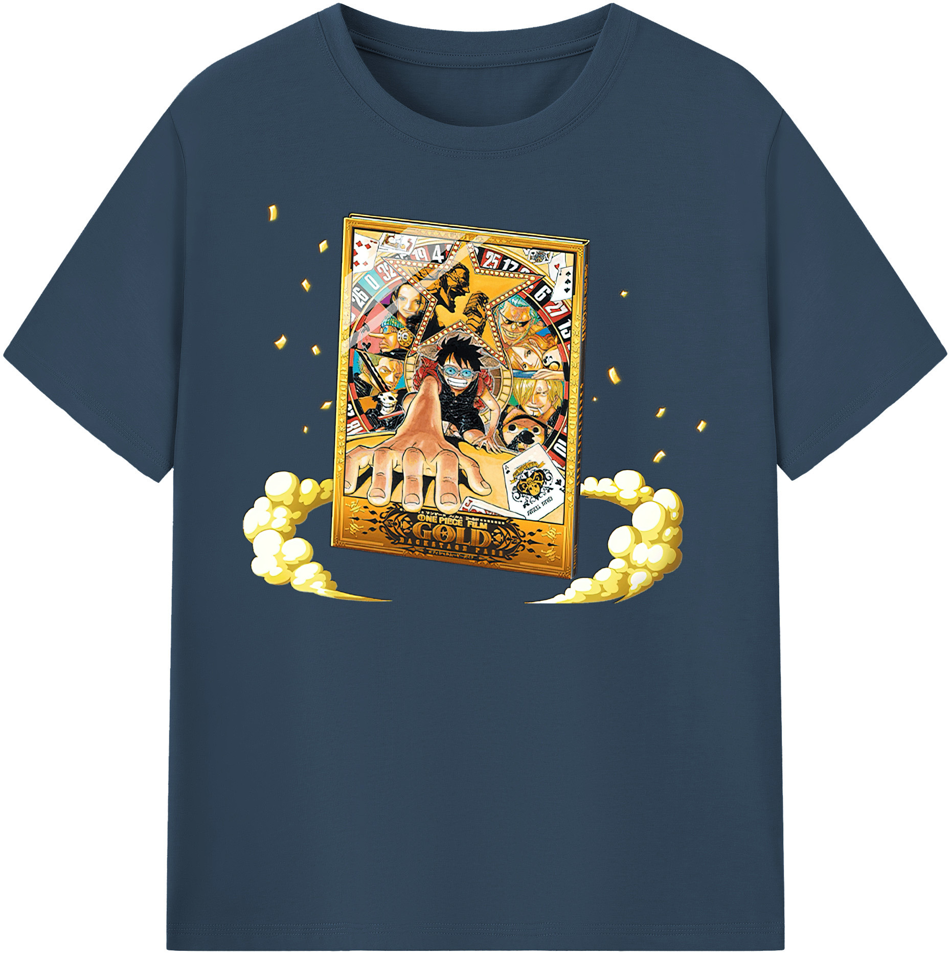 ワンピース モンキー・D・ルフィ ONE PIECE Monkey D. Luffy 綿100％半袖Tシャツ（フロントプリント）
