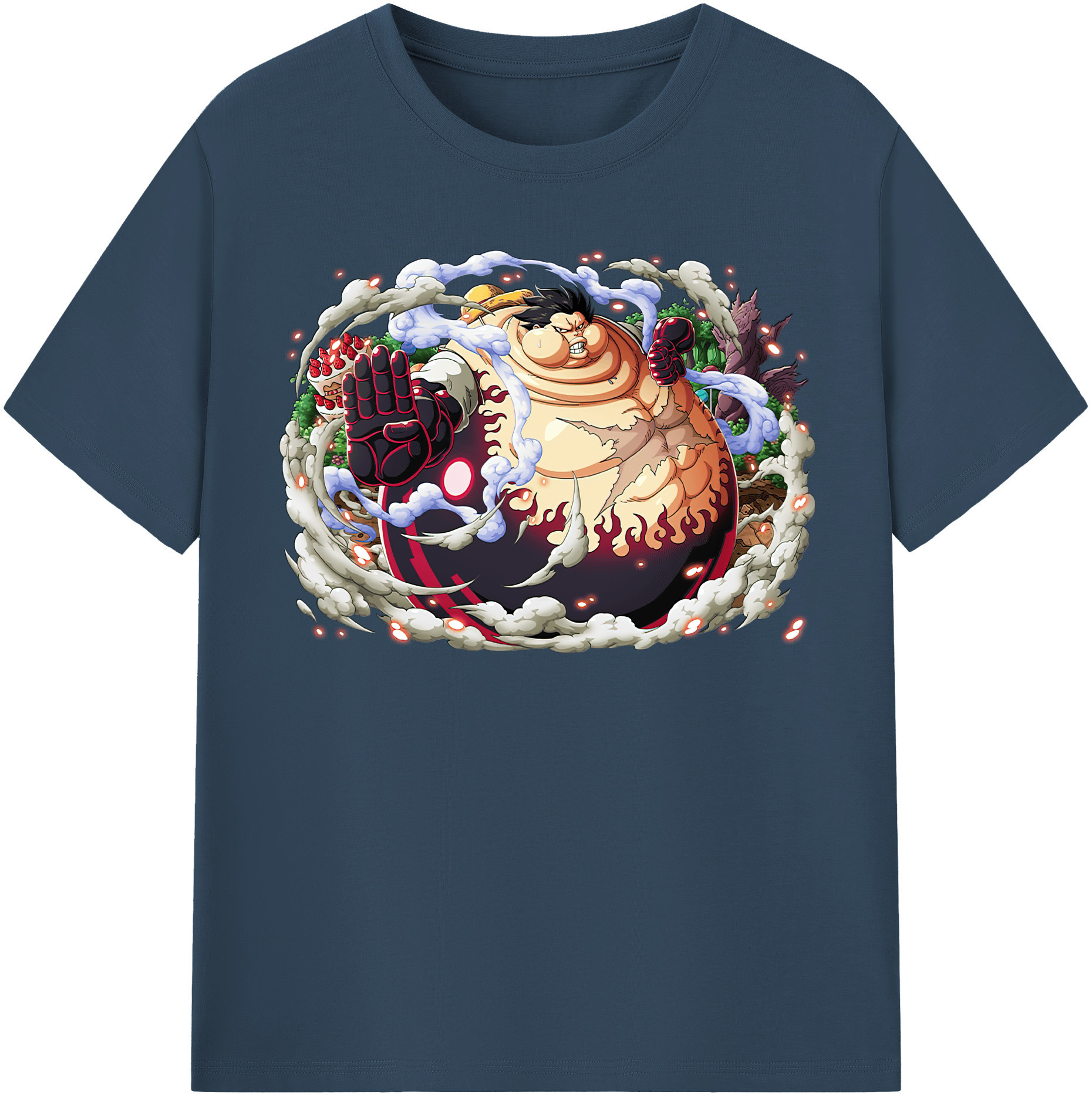 ワンピース モンキー・D・ルフィ ONE PIECE Monkey D. Luffy 綿100％半袖Tシャツ（フロントプリント）