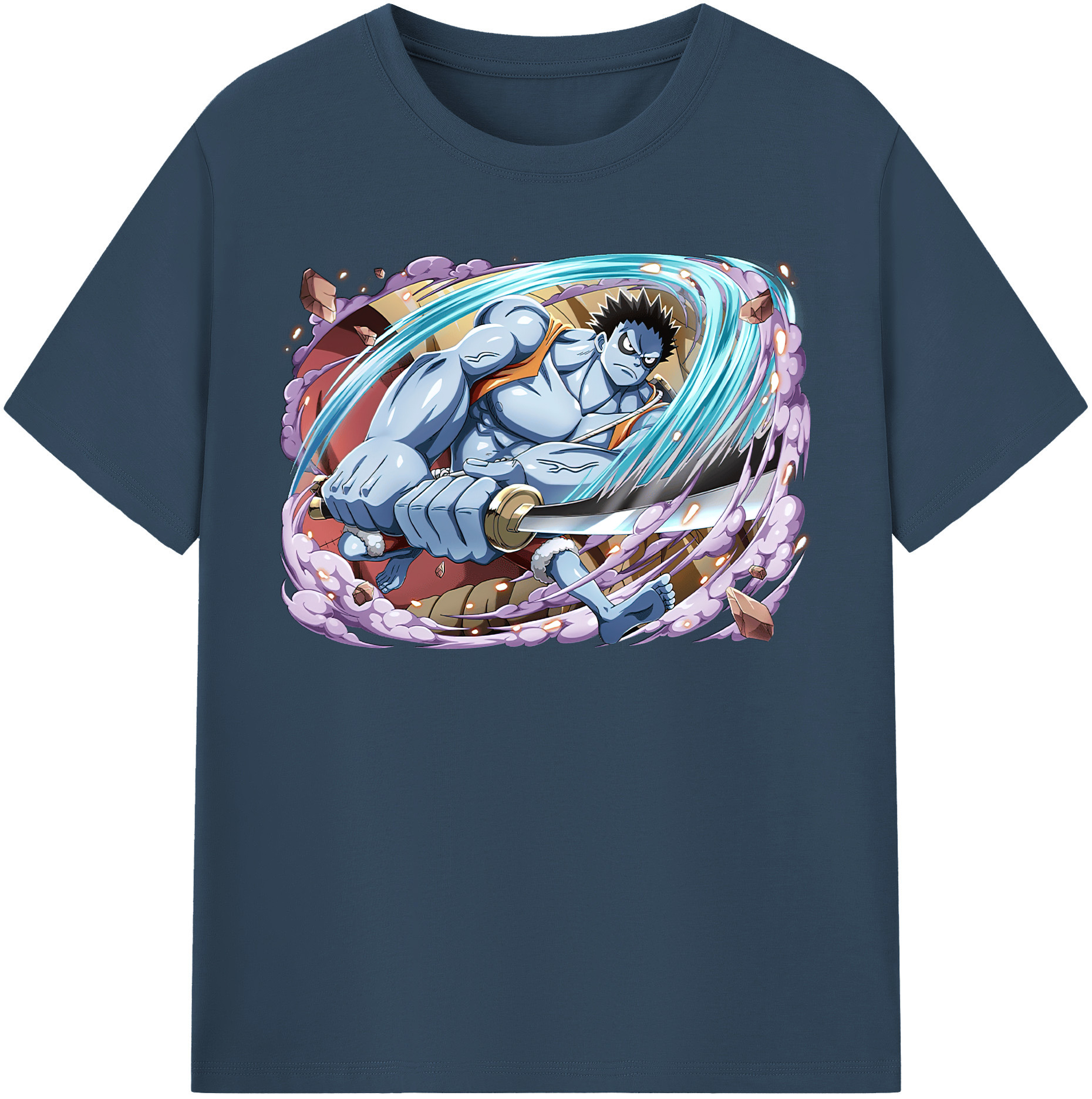 ワンピース モンキー・D・ルフィ ONE PIECE Monkey D. Luffy 綿100％半袖Tシャツ（フロントプリント）