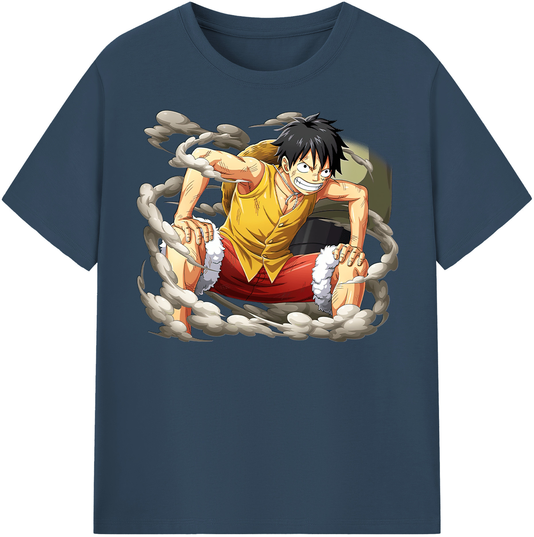 ワンピース モンキー・D・ルフィ ONE PIECE Monkey D. Luffy 綿100％半袖Tシャツ（フロントプリント）