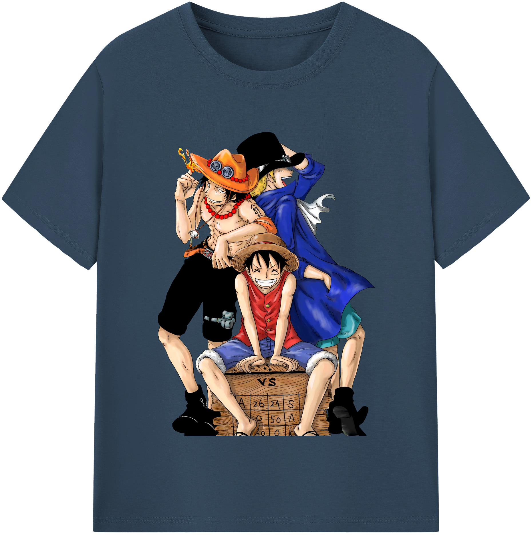 ワンピース モンキー・D・ルフィ ONE PIECE Monkey D. Luffy 綿100％半袖Tシャツ（フロントプリント）