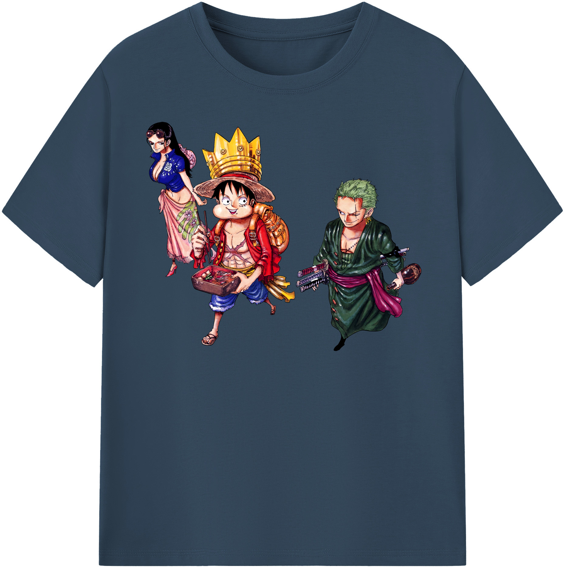 ワンピース モンキー・D・ルフィ ONE PIECE Monkey D. Luffy 綿100％半袖Tシャツ（フロントプリント）