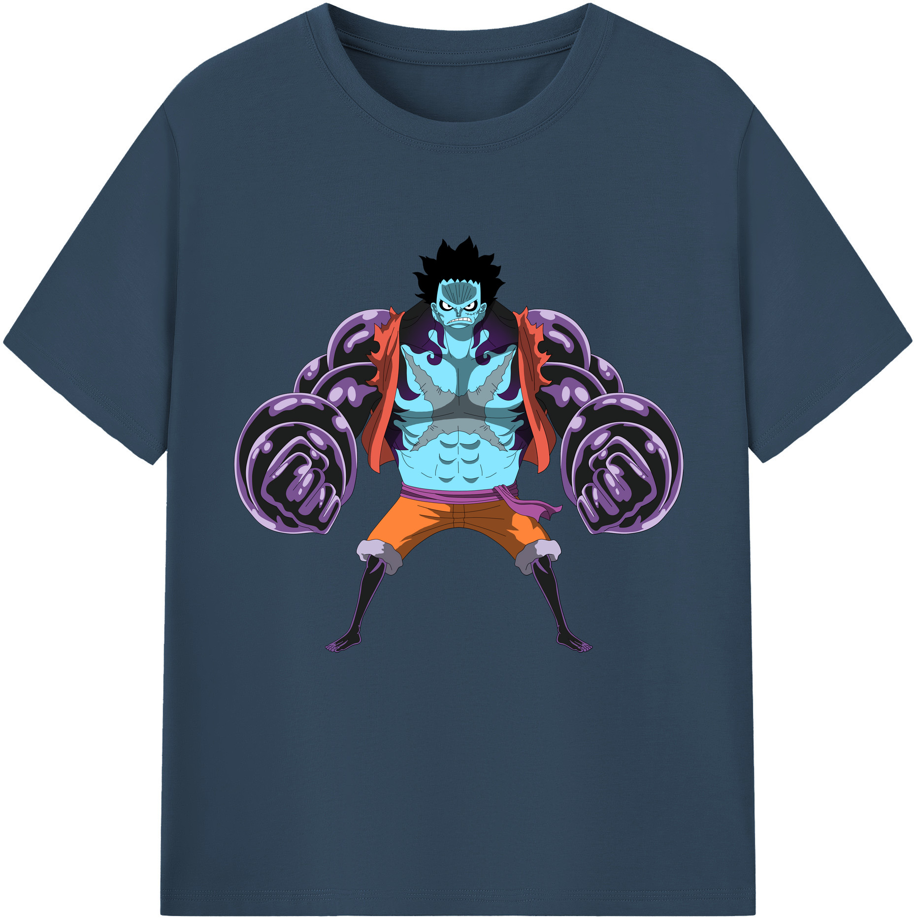 ワンピース モンキー・D・ルフィ ONE PIECE Monkey D. Luffy 綿100％半袖Tシャツ（フロントプリント）
