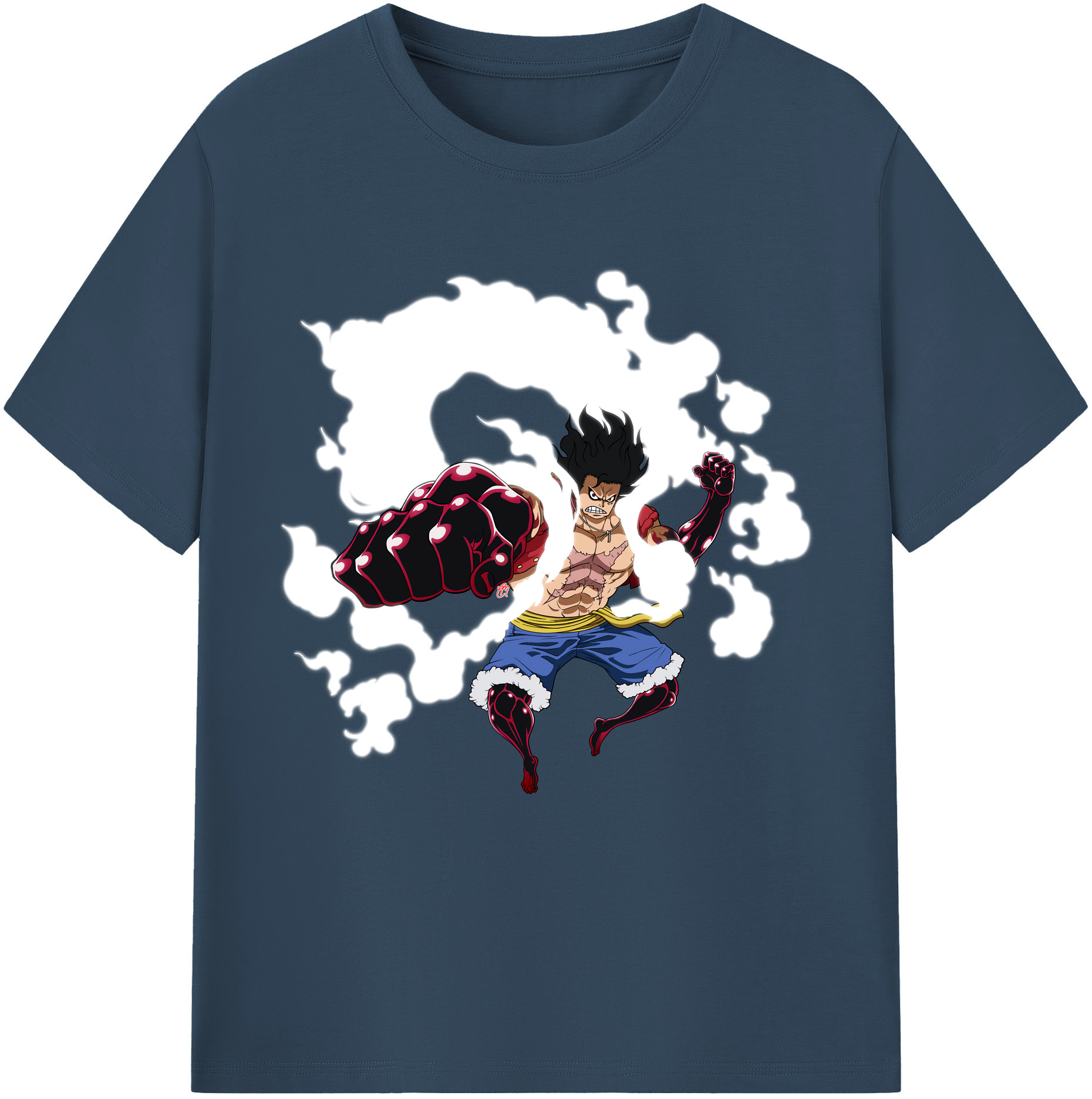 ワンピース モンキー・D・ルフィ ONE PIECE Monkey D. Luffy 綿100％半袖Tシャツ（フロントプリント）