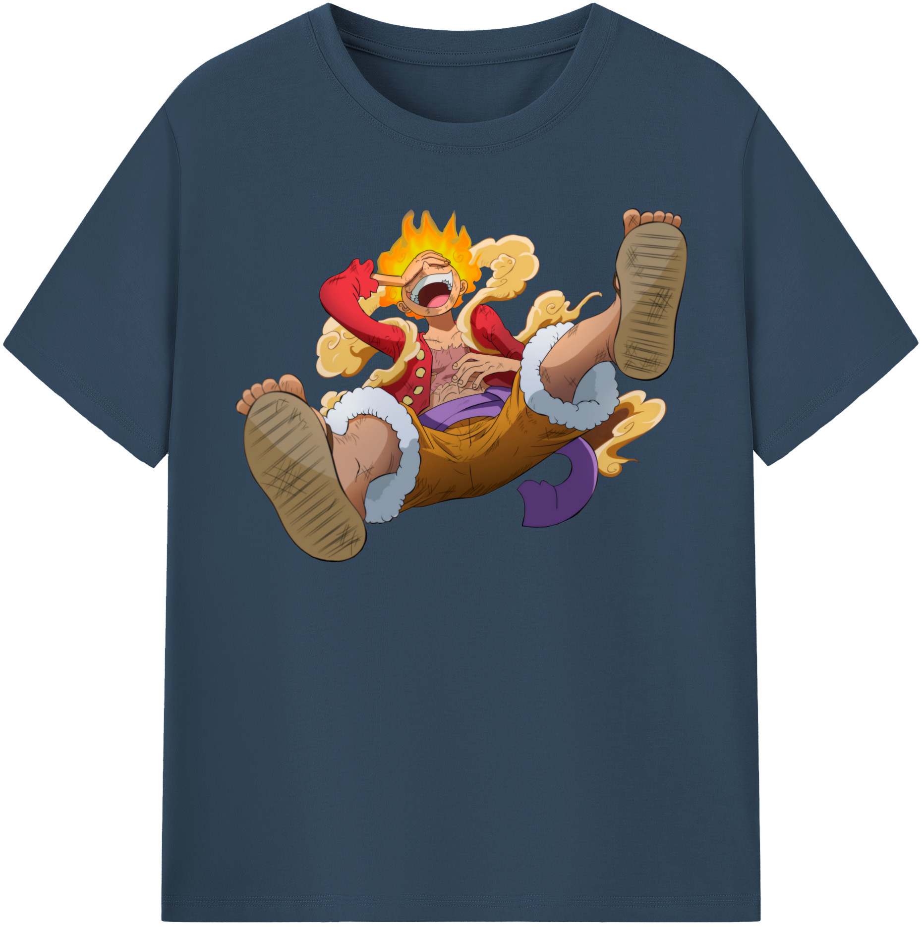 ワンピース モンキー・D・ルフィ ONE PIECE Monkey D. Luffy 綿100％半袖Tシャツ（フロントプリント）