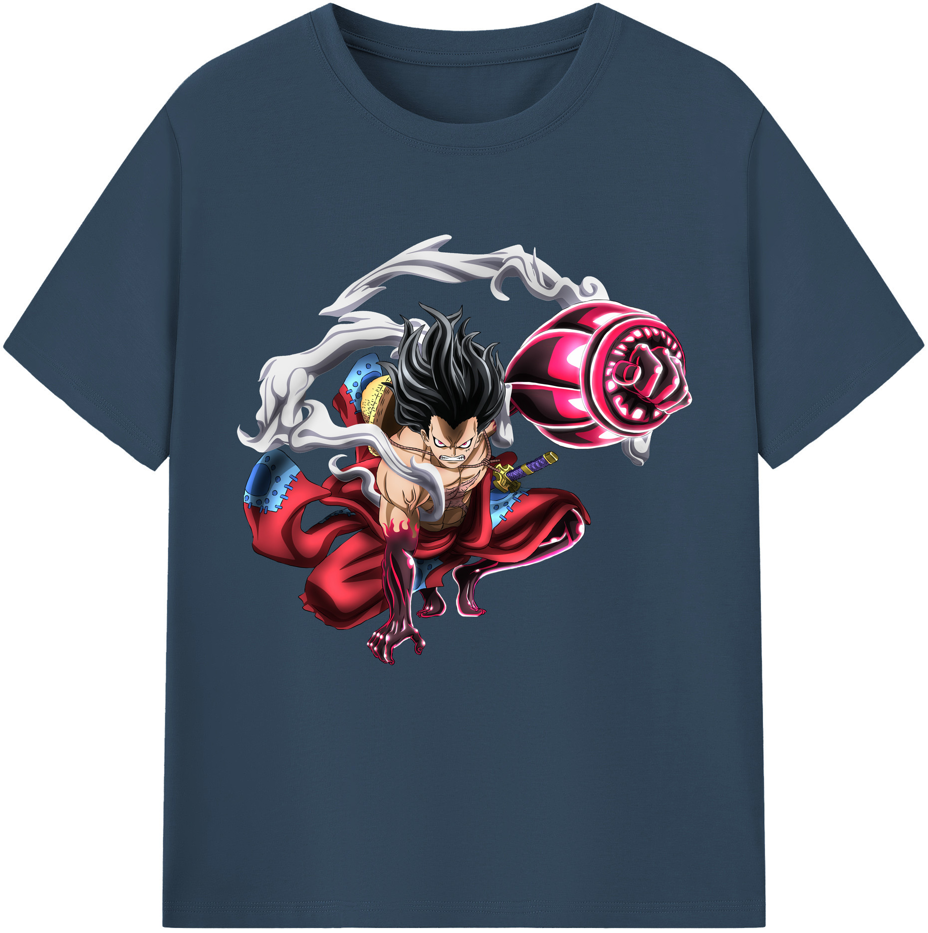 ワンピース モンキー・D・ルフィ ONE PIECE Monkey D. Luffy 綿100％半袖Tシャツ（フロントプリント）