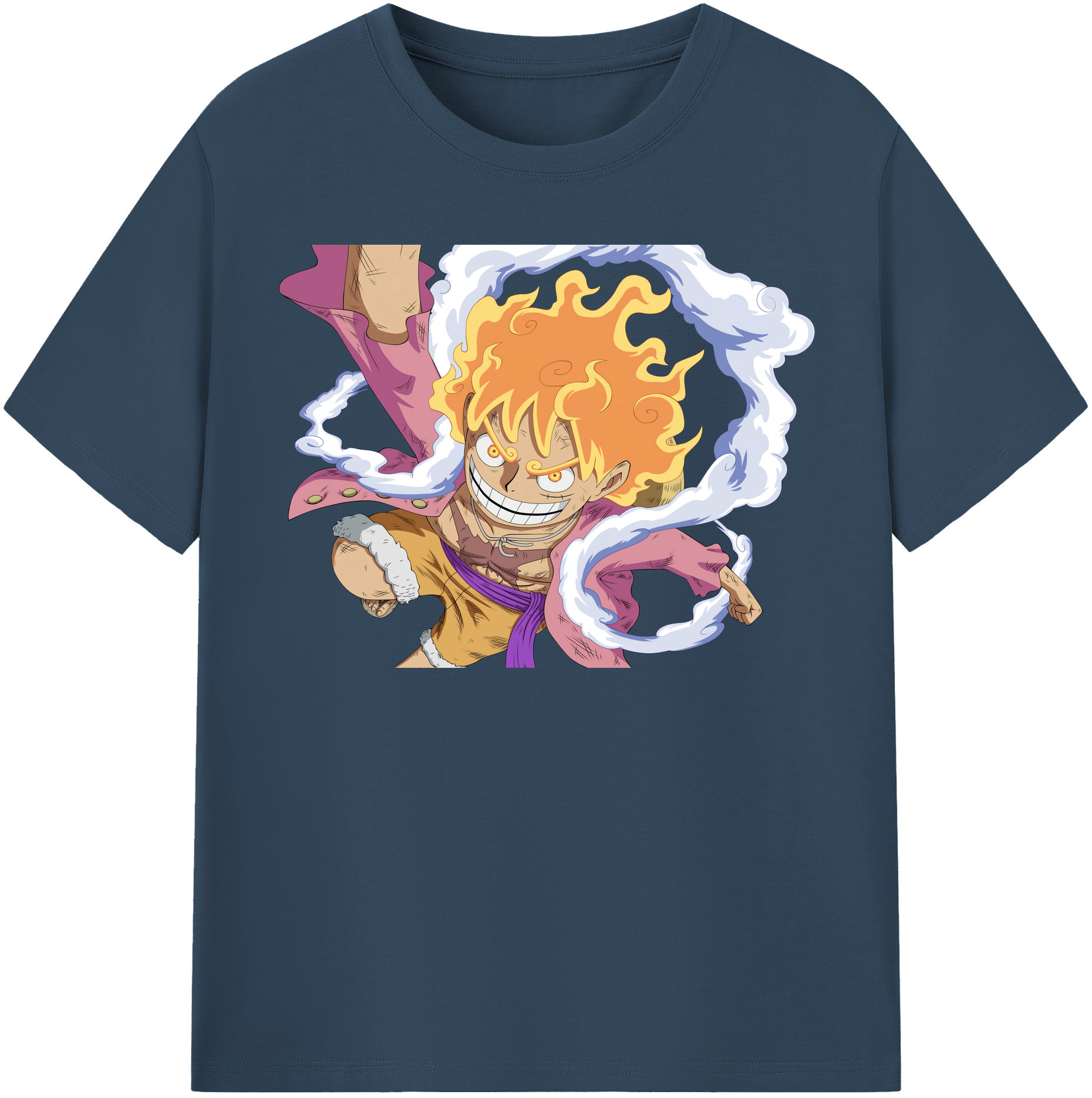 ワンピース モンキー・D・ルフィ ONE PIECE Monkey D. Luffy 綿100％半袖Tシャツ（フロントプリント）