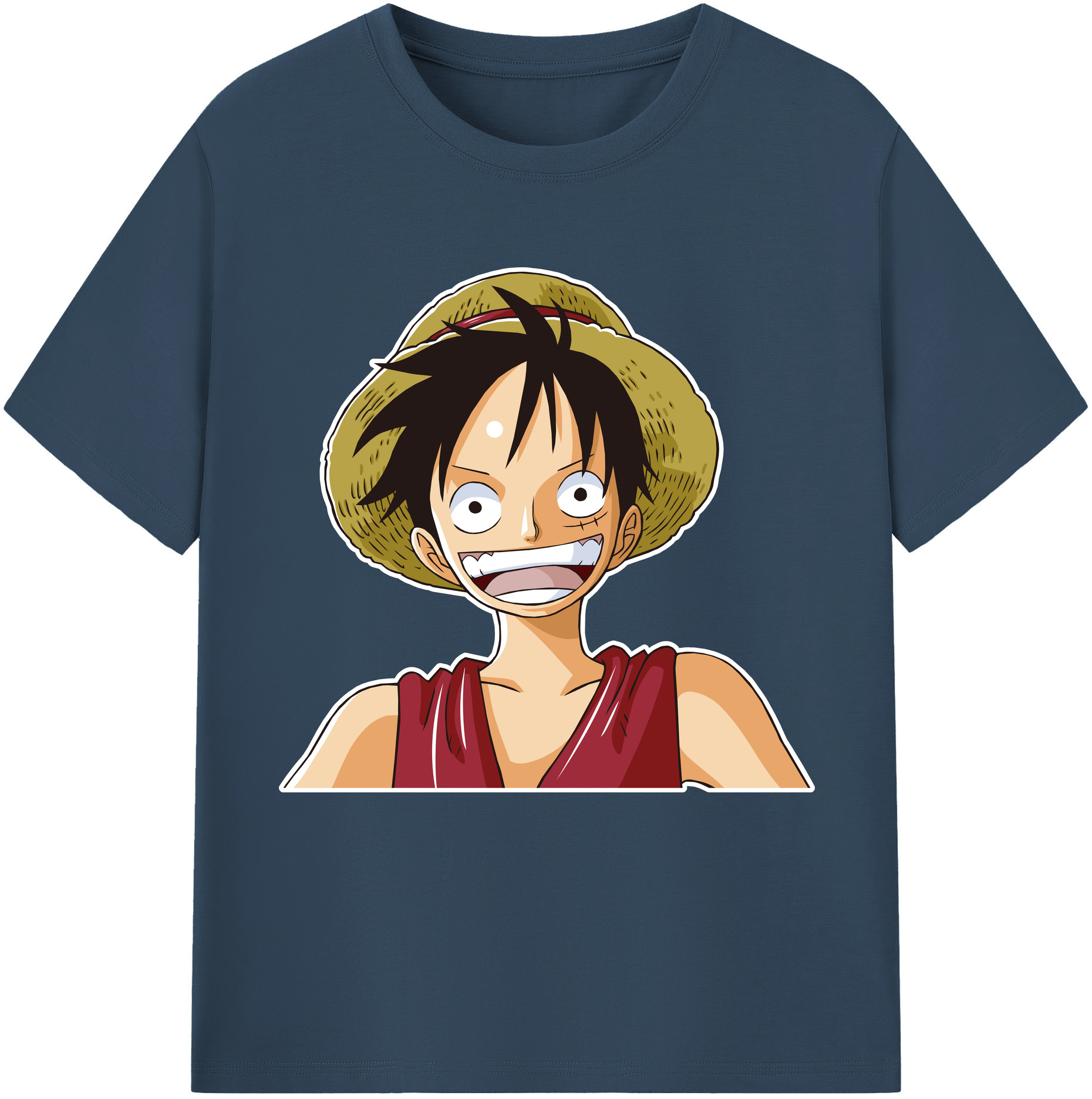 ワンピース モンキー・D・ルフィ ONE PIECE Monkey D. Luffy 綿100％半袖Tシャツ（フロントプリント）