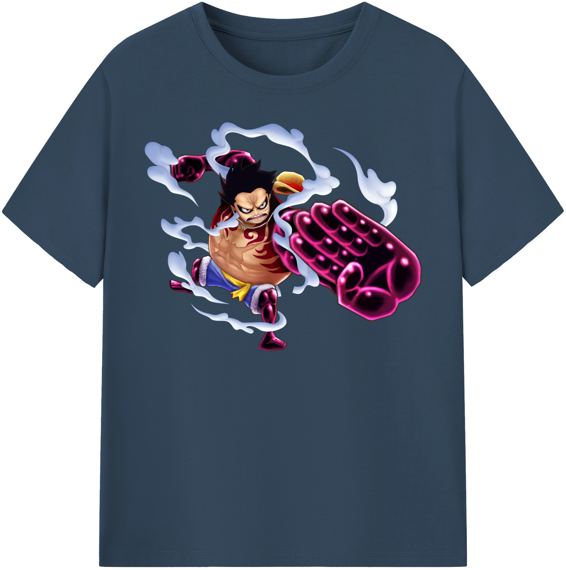 ワンピース モンキー・D・ルフィ ONE PIECE Monkey D. Luffy 綿100％半袖Tシャツ（フロントプリント）