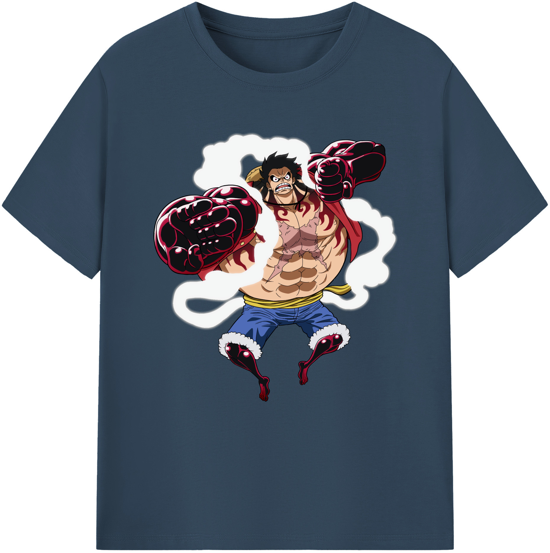 ワンピース モンキー・D・ルフィ ONE PIECE Monkey D. Luffy 綿100％半袖Tシャツ（フロントプリント）