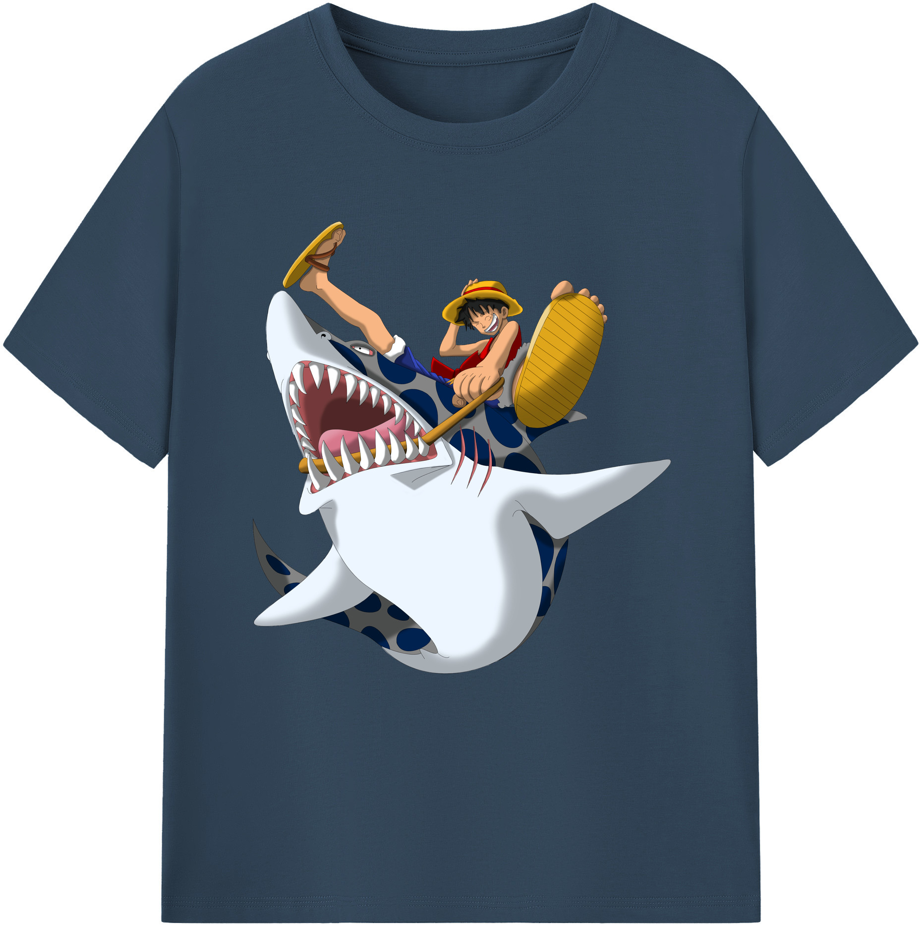 ワンピース モンキー・D・ルフィ ONE PIECE Monkey D. Luffy 綿100％半袖Tシャツ（フロントプリント）