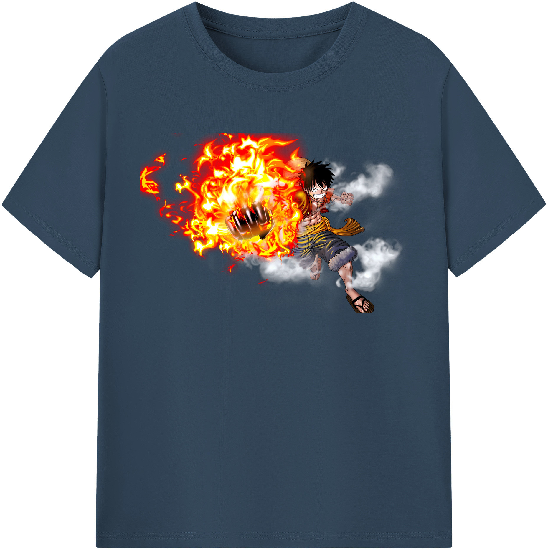ワンピース モンキー・D・ルフィ ONE PIECE Monkey D. Luffy 綿100％半袖Tシャツ（フロントプリント）
