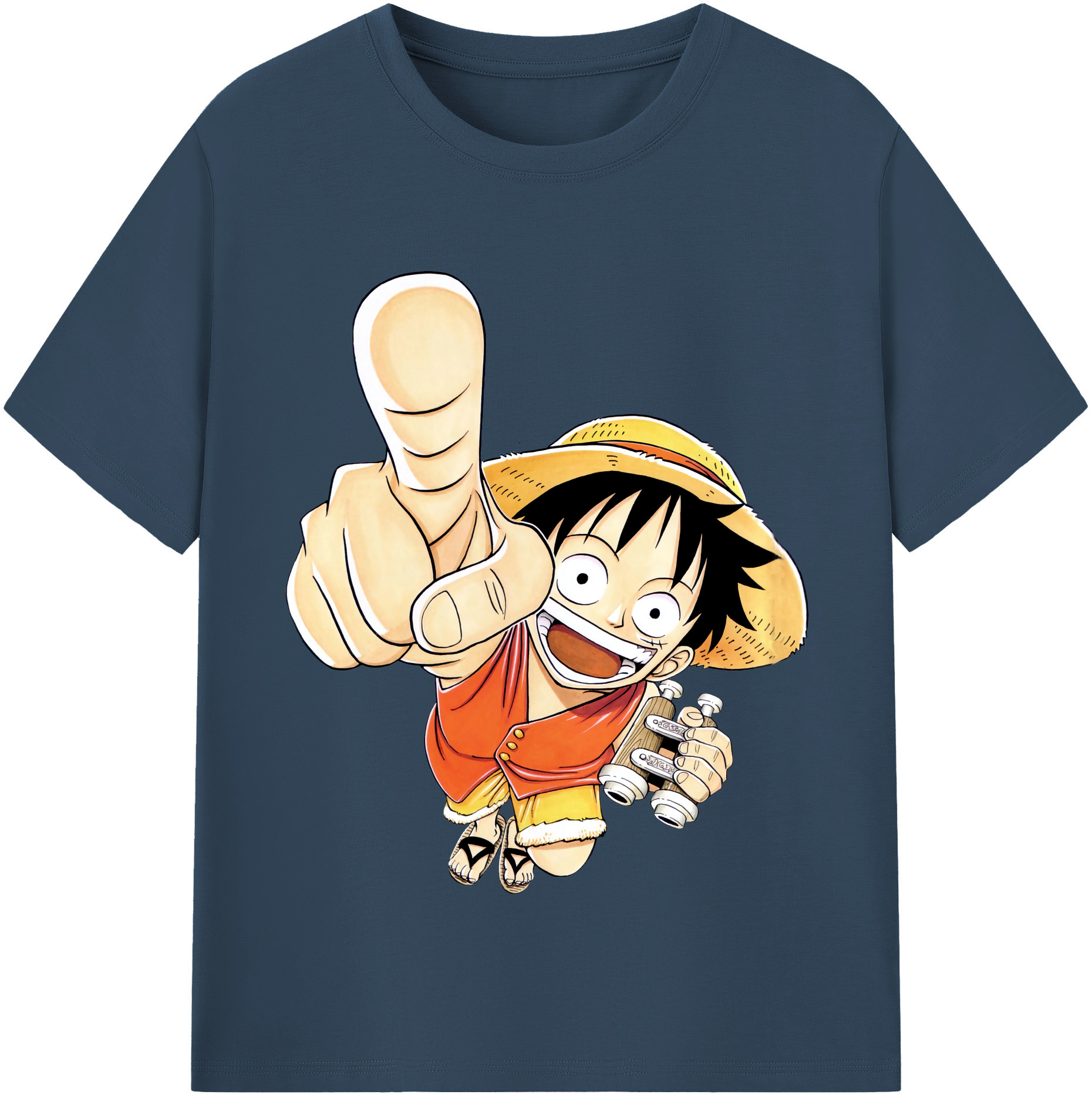 ワンピース モンキー・D・ルフィ ONE PIECE Monkey D. Luffy 綿100％半袖Tシャツ（フロントプリント）