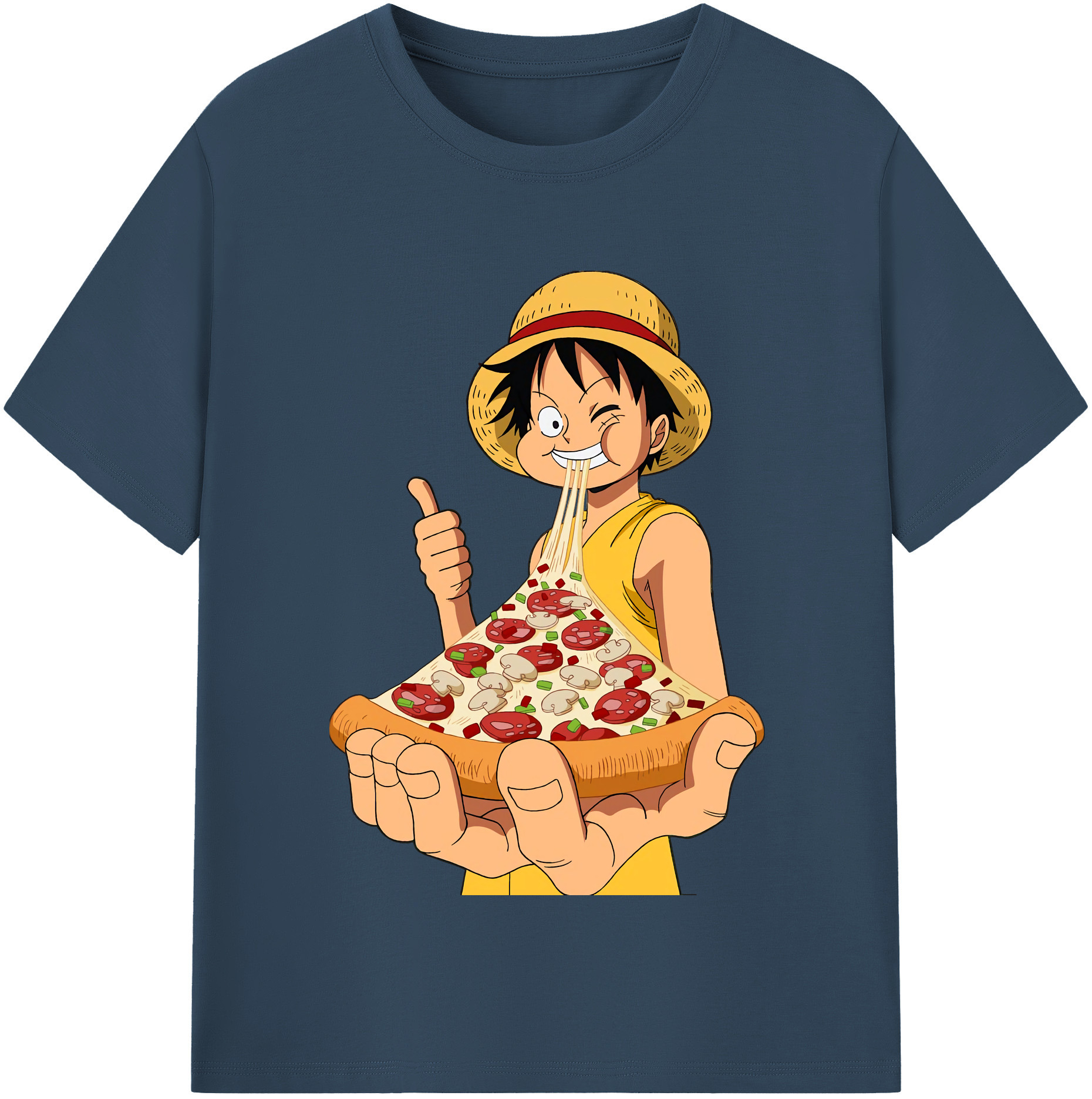 ワンピース モンキー・D・ルフィ ONE PIECE Monkey D. Luffy 綿100％半袖Tシャツ（フロントプリント）