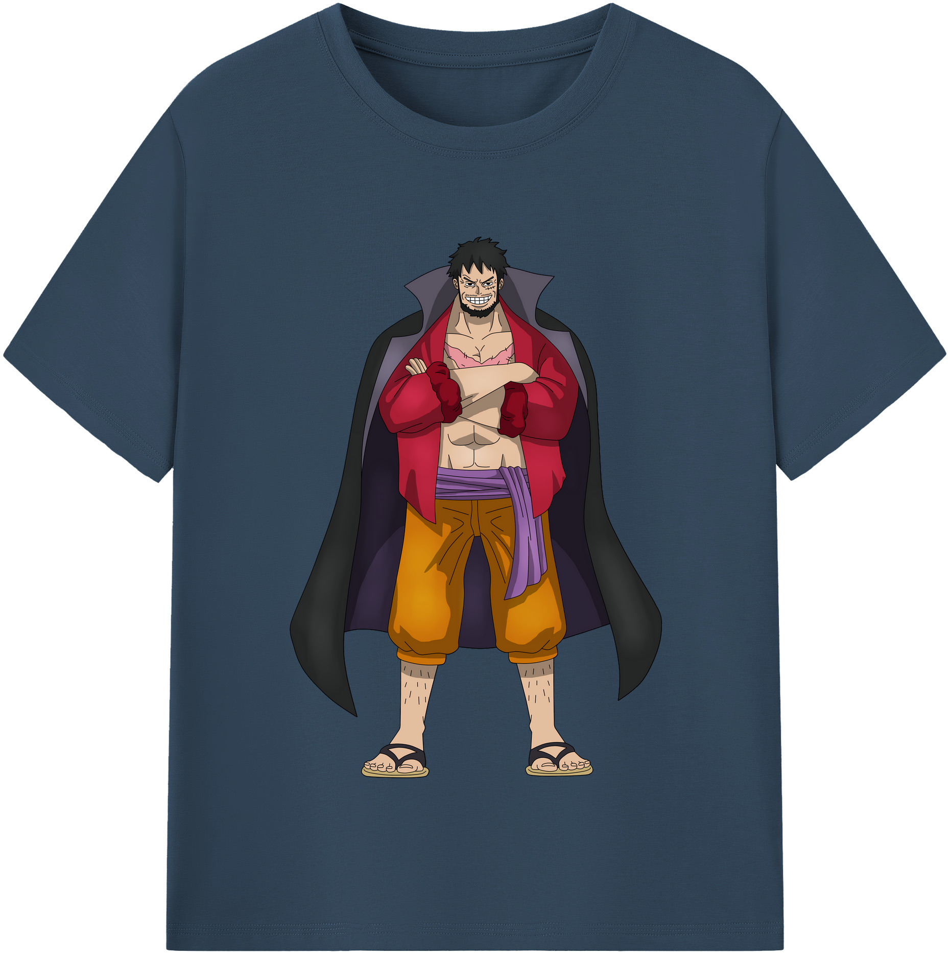 ワンピース モンキー・D・ルフィ ONE PIECE Monkey D. Luffy 綿100％半袖Tシャツ（フロントプリント）