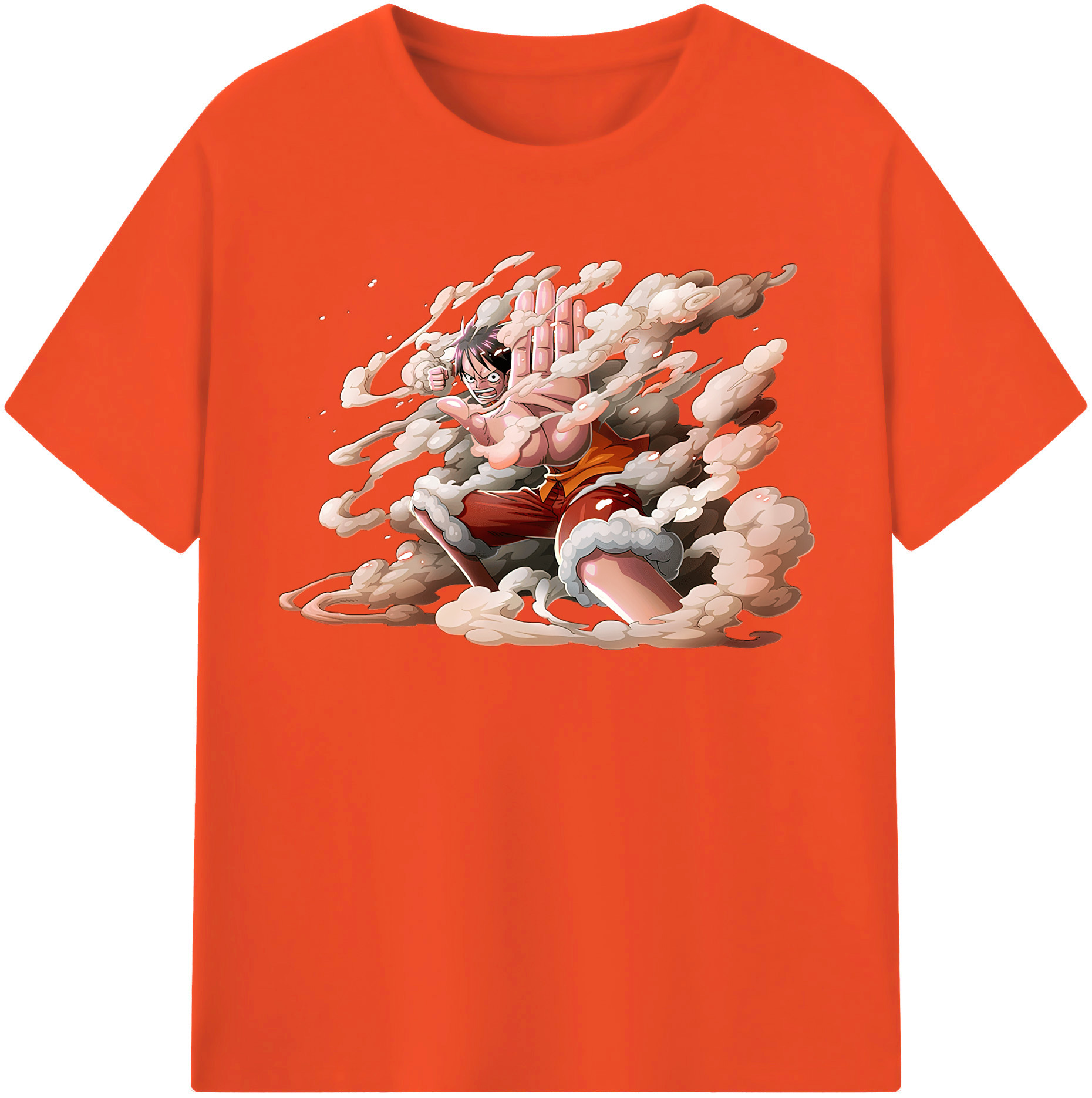 ワンピース モンキー・D・ルフィ ONE PIECE Monkey D. Luffy 綿100％半袖Tシャツ（フロントプリント）