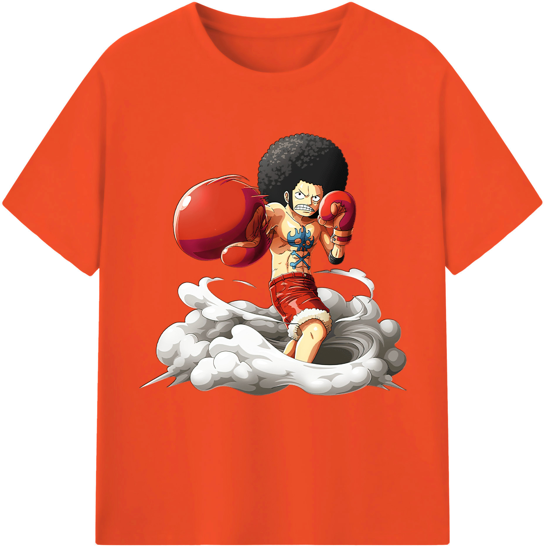 ワンピース モンキー・D・ルフィ ONE PIECE Monkey D. Luffy 綿100％半袖Tシャツ（フロントプリント）