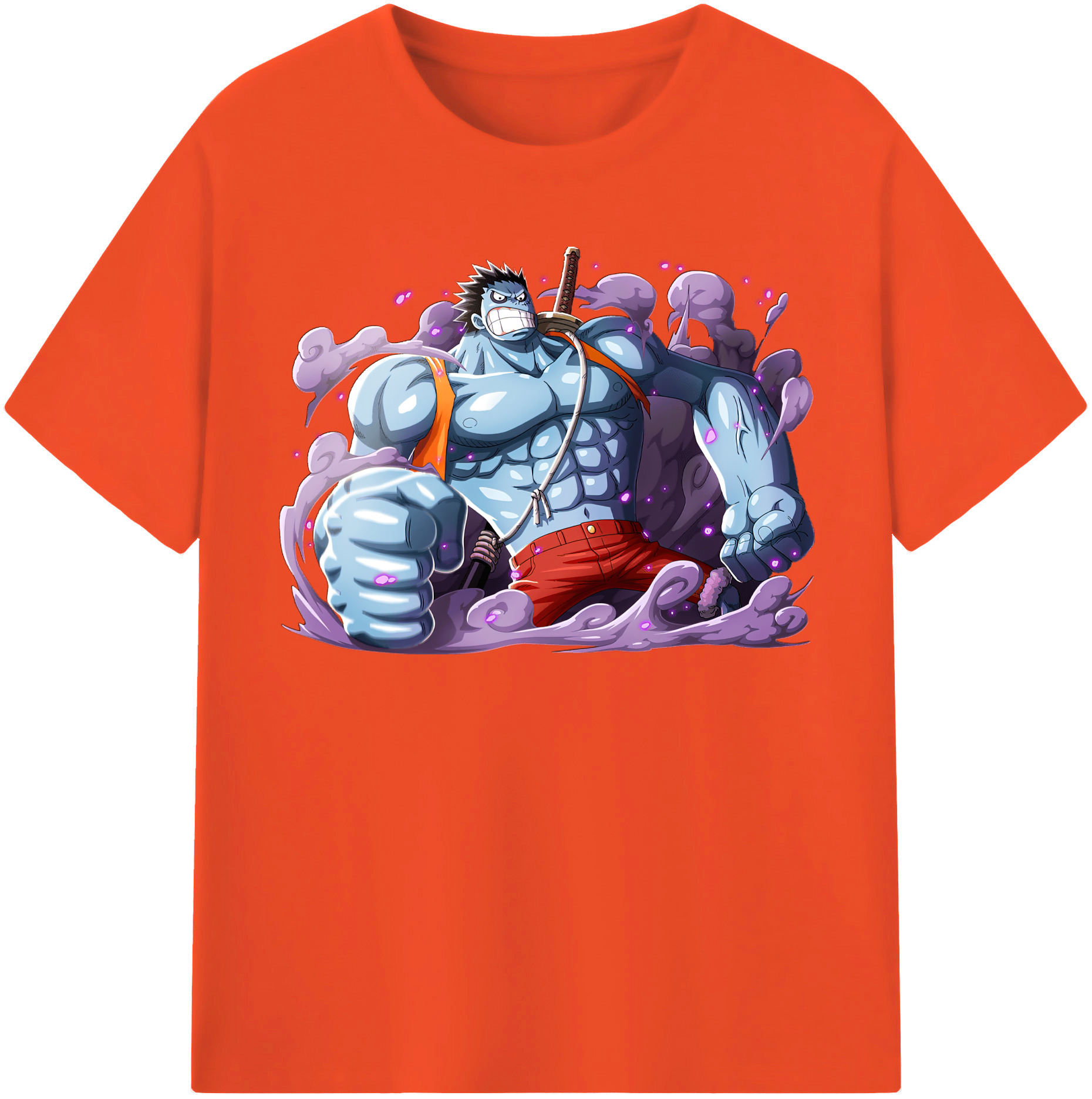 ワンピース モンキー・D・ルフィ ONE PIECE Monkey D. Luffy 綿100％半袖Tシャツ（フロントプリント）