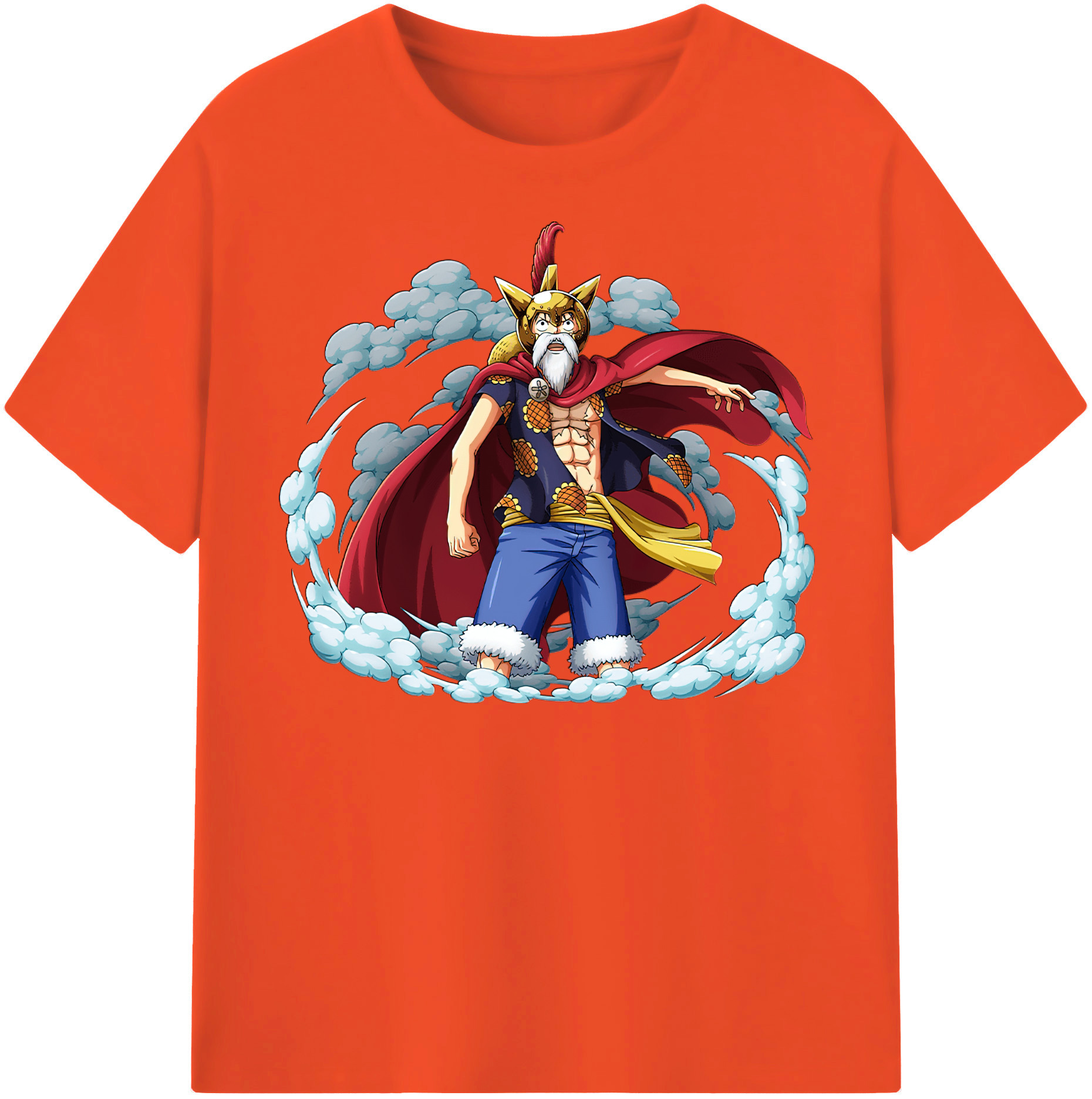 ワンピース モンキー・D・ルフィ ONE PIECE Monkey D. Luffy 綿100％半袖Tシャツ（フロントプリント）