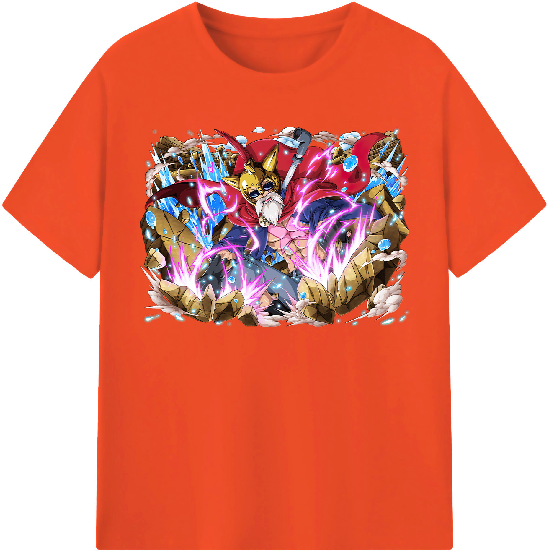 ワンピース モンキー・D・ルフィ ONE PIECE Monkey D. Luffy 綿100％半袖Tシャツ（フロントプリント）