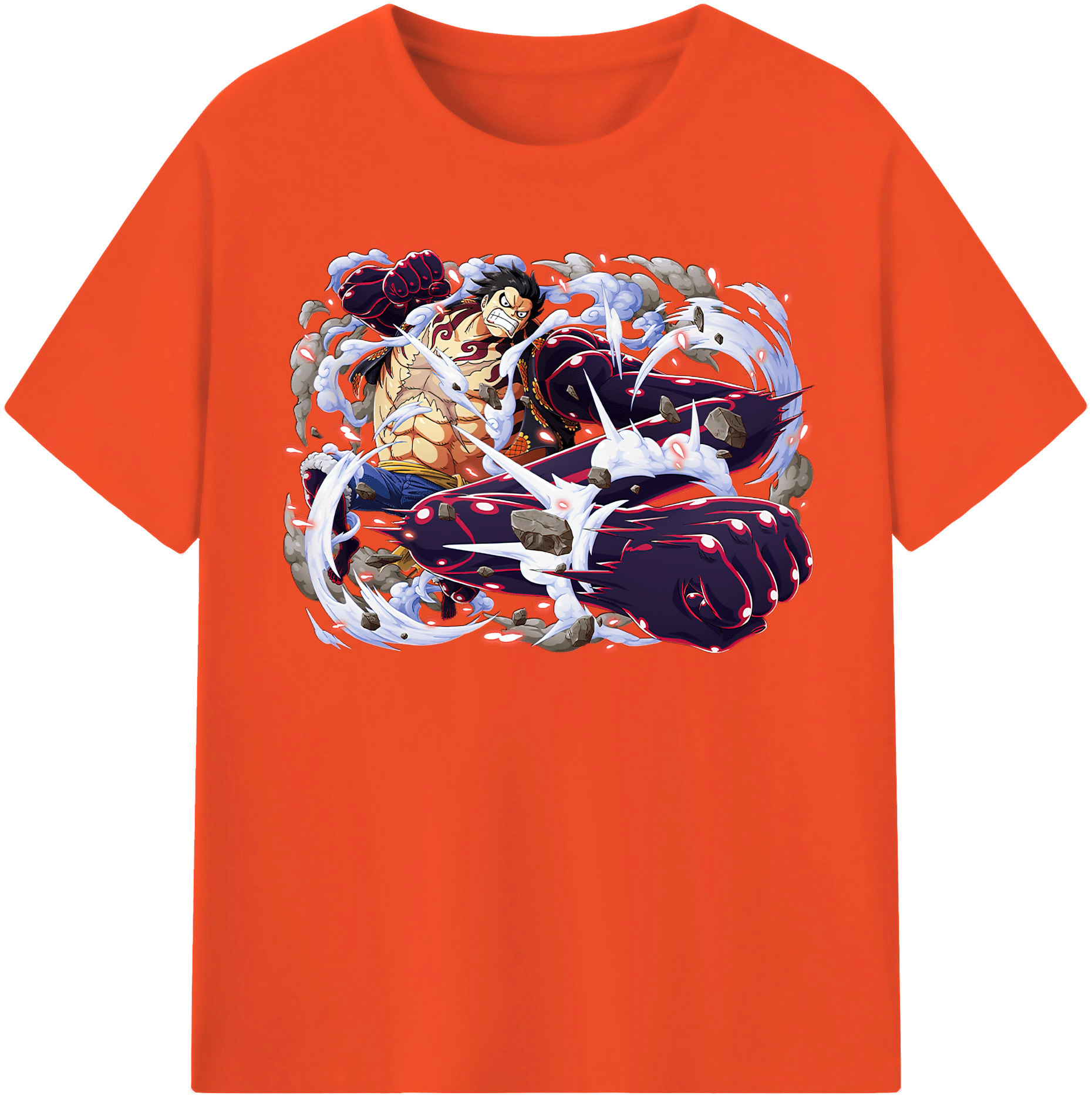 ワンピース モンキー・D・ルフィ ONE PIECE Monkey D. Luffy 綿100％半袖Tシャツ（フロントプリント）
