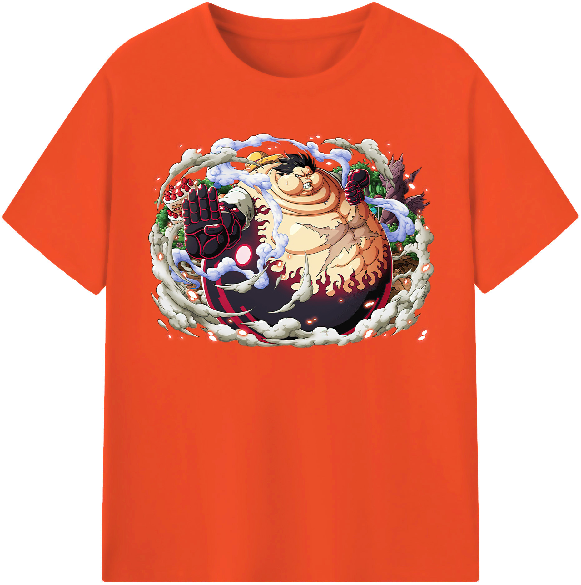 ワンピース モンキー・D・ルフィ ONE PIECE Monkey D. Luffy 綿100％半袖Tシャツ（フロントプリント）