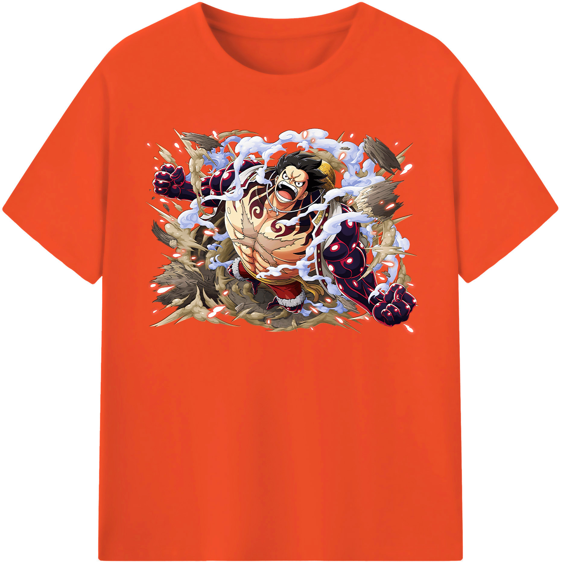 ワンピース モンキー・D・ルフィ ONE PIECE Monkey D. Luffy 綿100％半袖Tシャツ（フロントプリント）