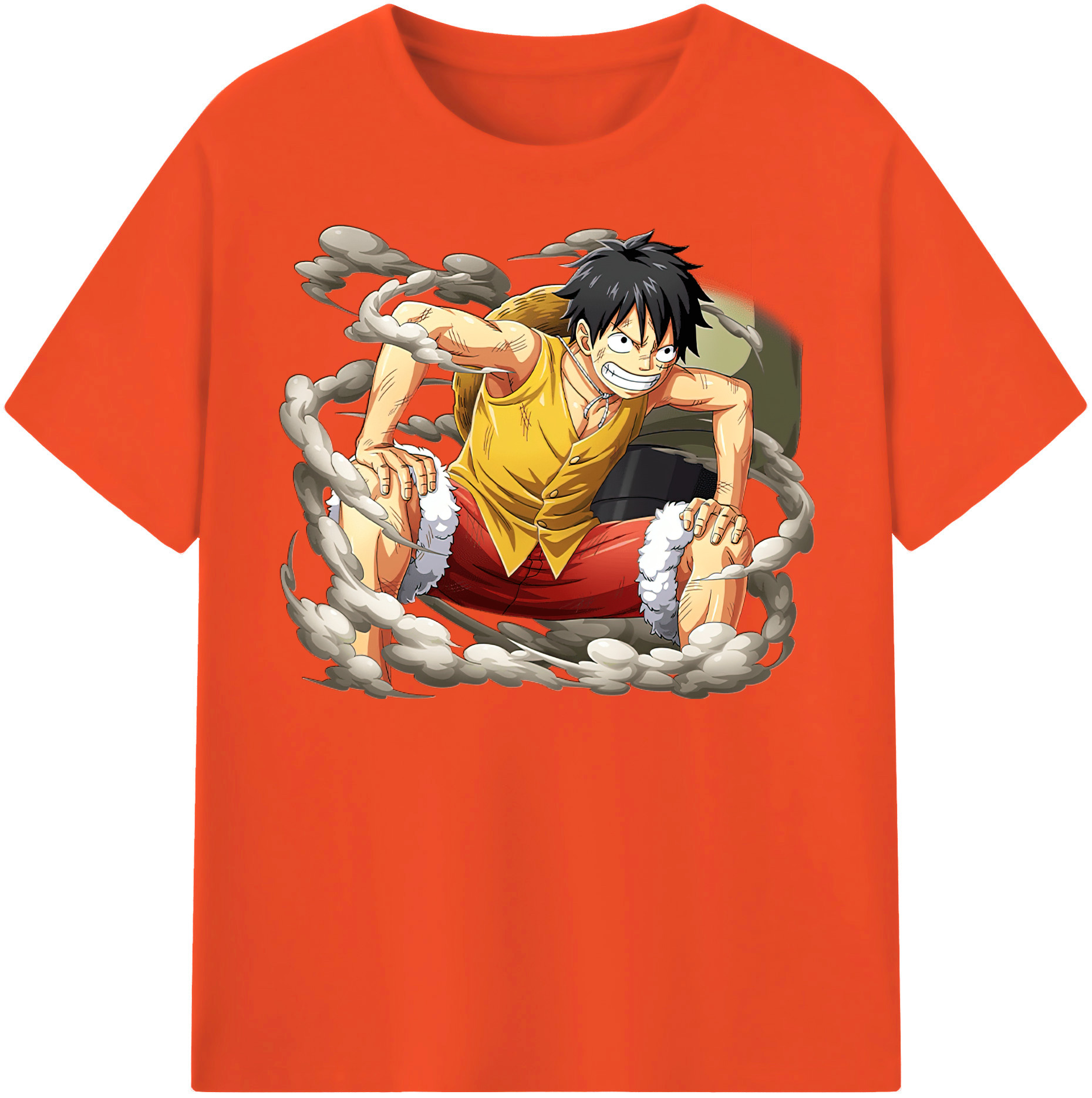 ワンピース モンキー・D・ルフィ ONE PIECE Monkey D. Luffy 綿100％半袖Tシャツ（フロントプリント）