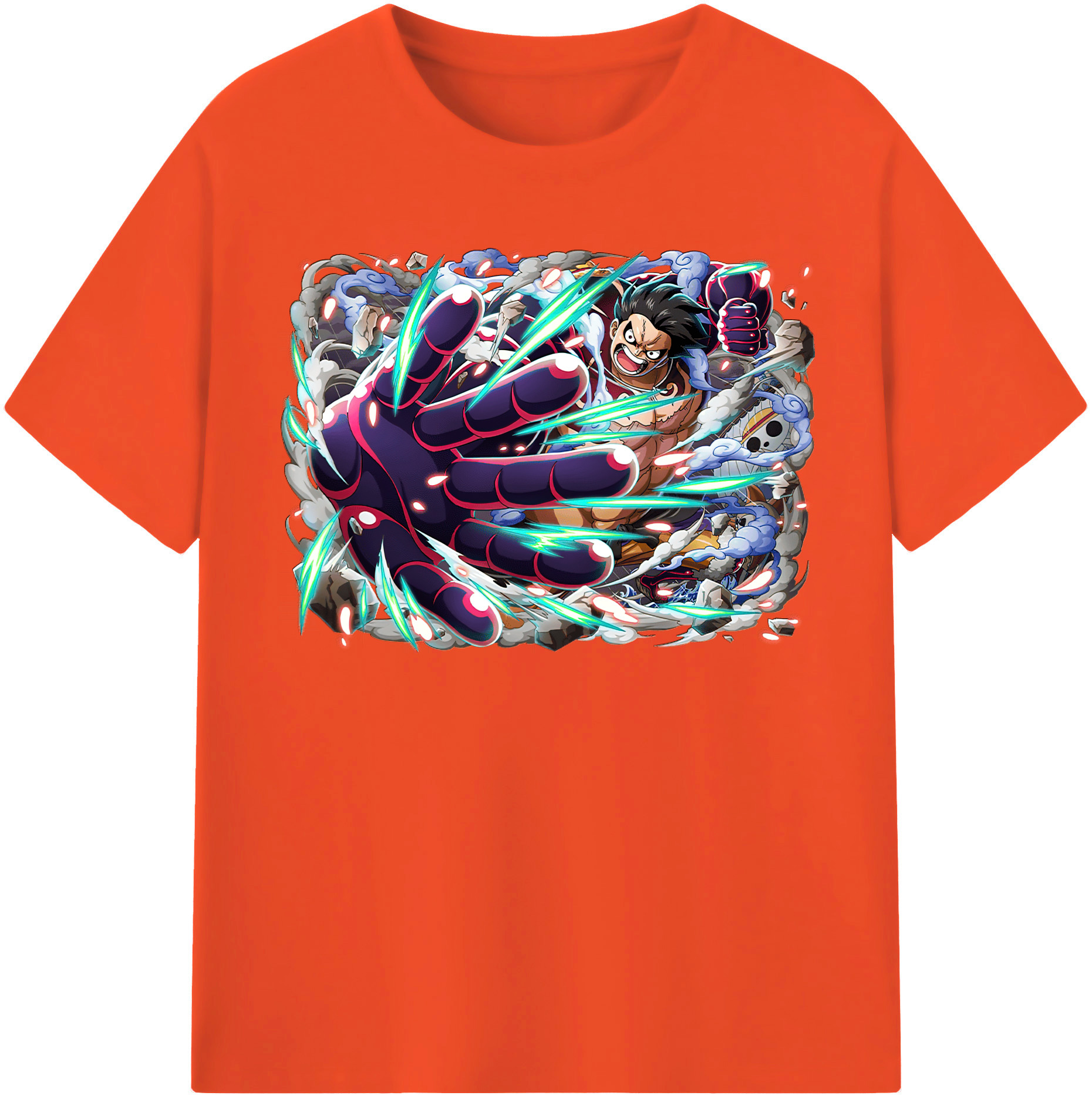 ワンピース モンキー・D・ルフィ ONE PIECE Monkey D. Luffy 綿100％半袖Tシャツ（フロントプリント）