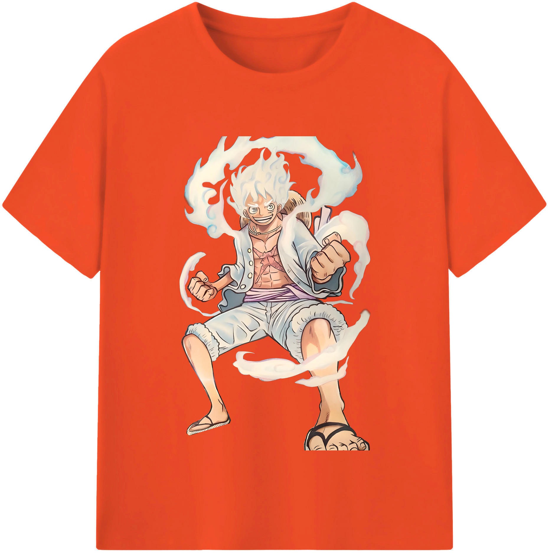 ワンピース モンキー・D・ルフィ ONE PIECE Monkey D. Luffy 綿100％半袖Tシャツ（フロントプリント）