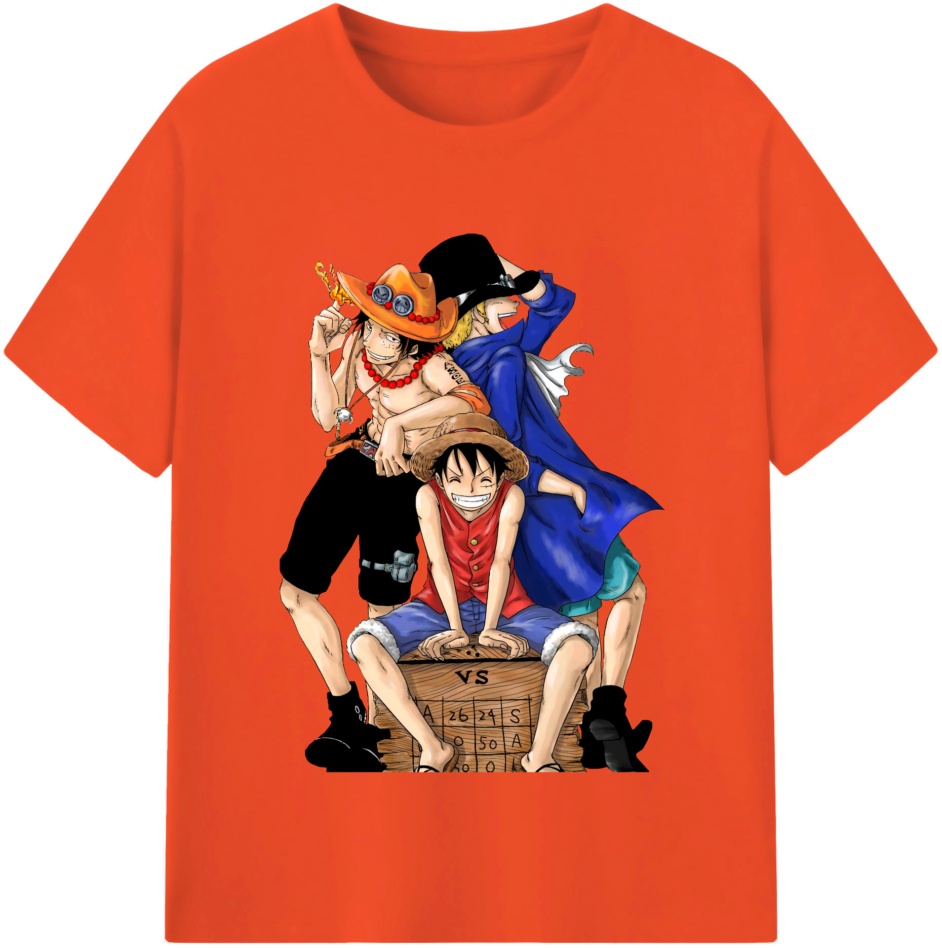 ワンピース モンキー・D・ルフィ ONE PIECE Monkey D. Luffy 綿100％半袖Tシャツ（フロントプリント）