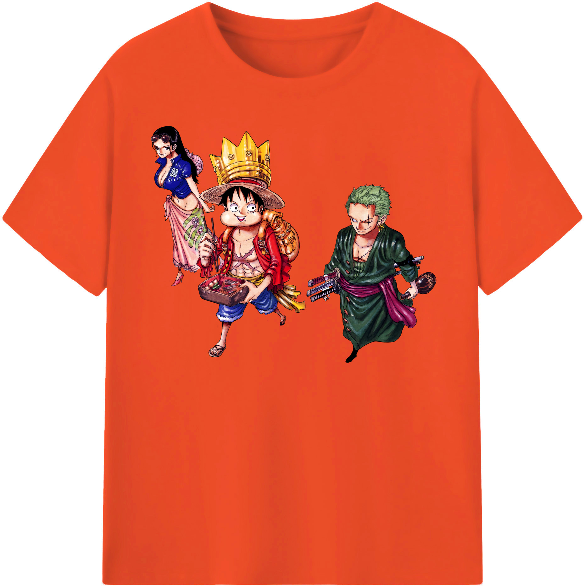 ワンピース モンキー・D・ルフィ ONE PIECE Monkey D. Luffy 綿100％半袖Tシャツ（フロントプリント）