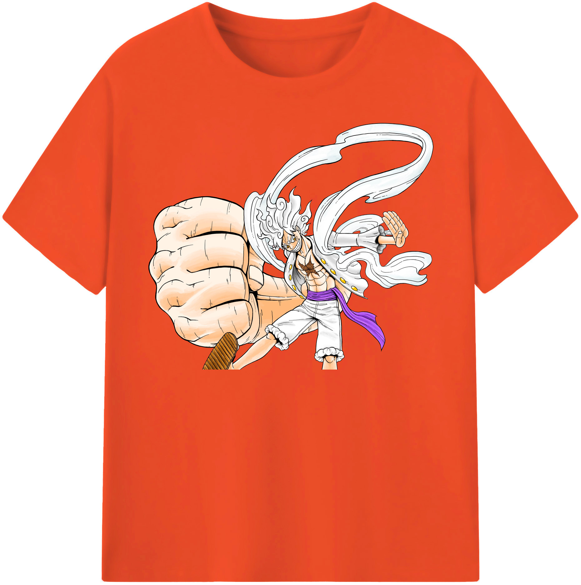 ワンピース モンキー・D・ルフィ ONE PIECE Monkey D. Luffy 綿100％半袖Tシャツ（フロントプリント）