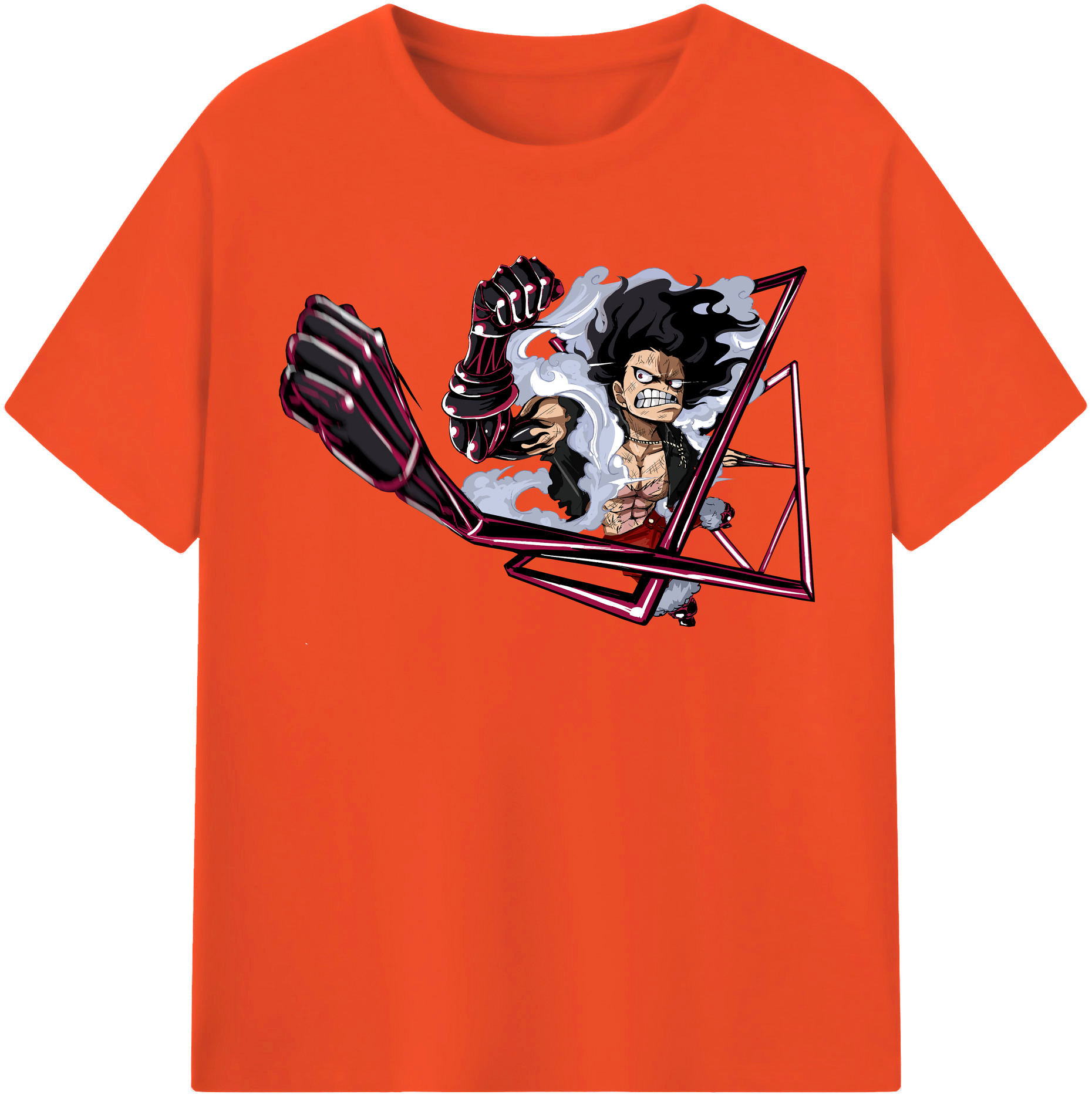 ワンピース モンキー・D・ルフィ ONE PIECE Monkey D. Luffy 綿100％半袖Tシャツ（フロントプリント）