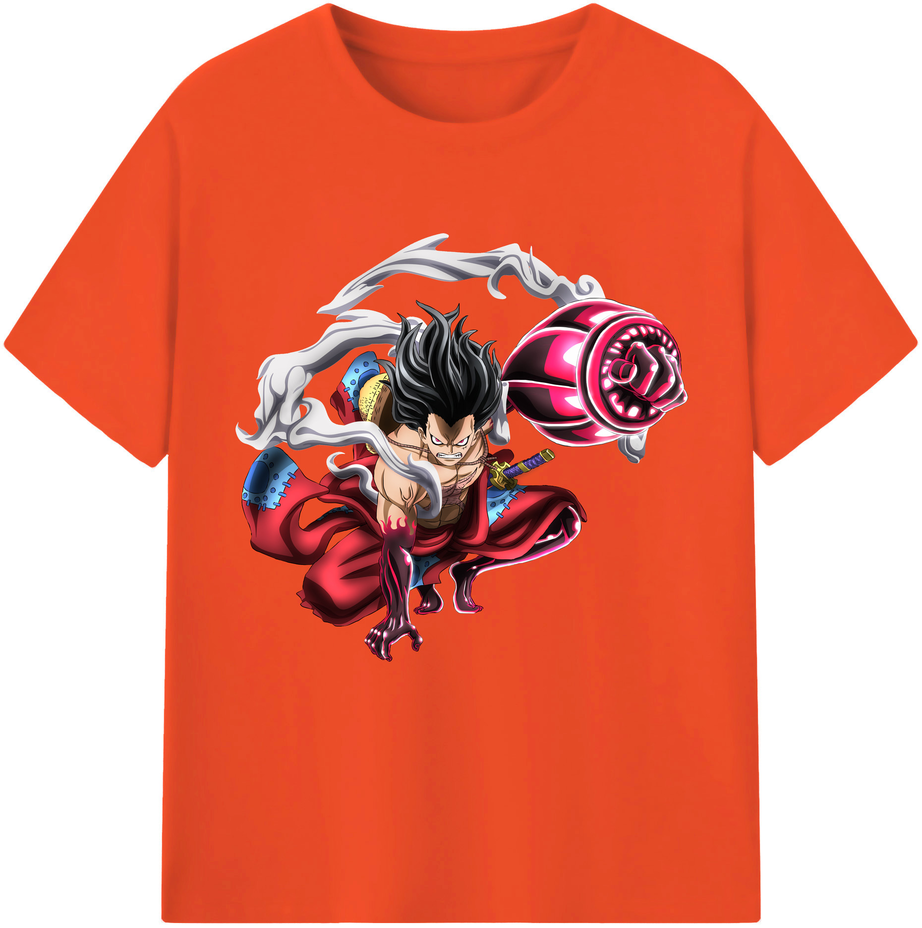 ワンピース モンキー・D・ルフィ ONE PIECE Monkey D. Luffy 綿100％半袖Tシャツ（フロントプリント）