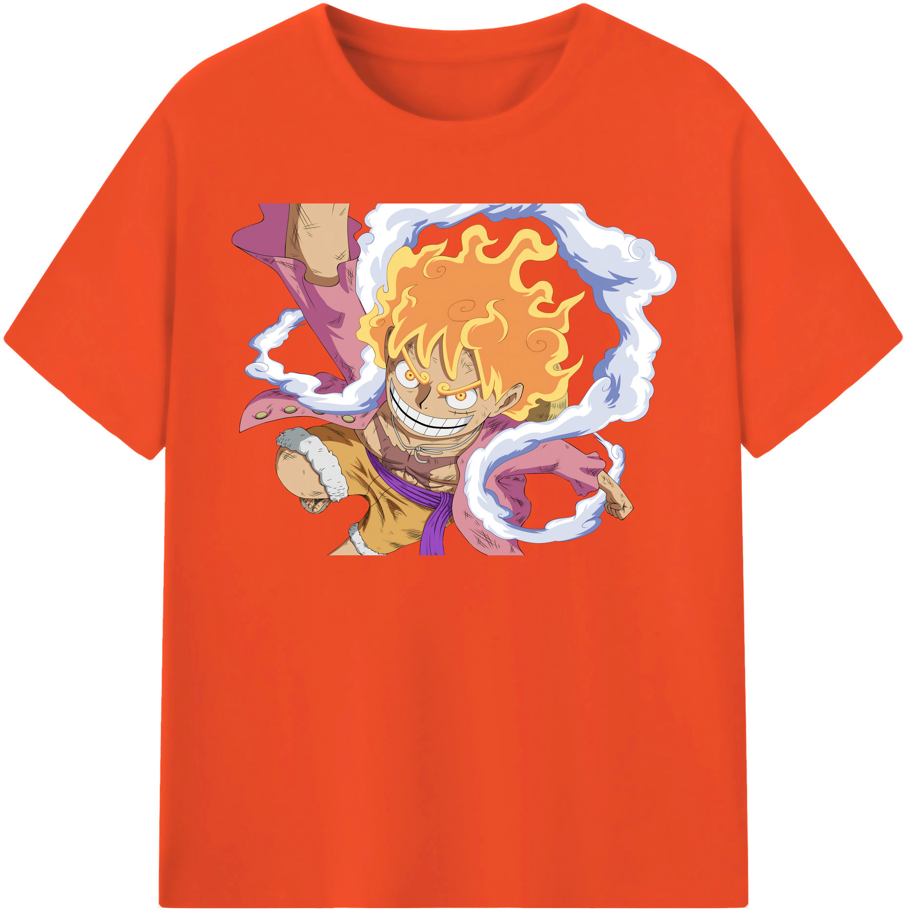ワンピース モンキー・D・ルフィ ONE PIECE Monkey D. Luffy 綿100％半袖Tシャツ（フロントプリント）
