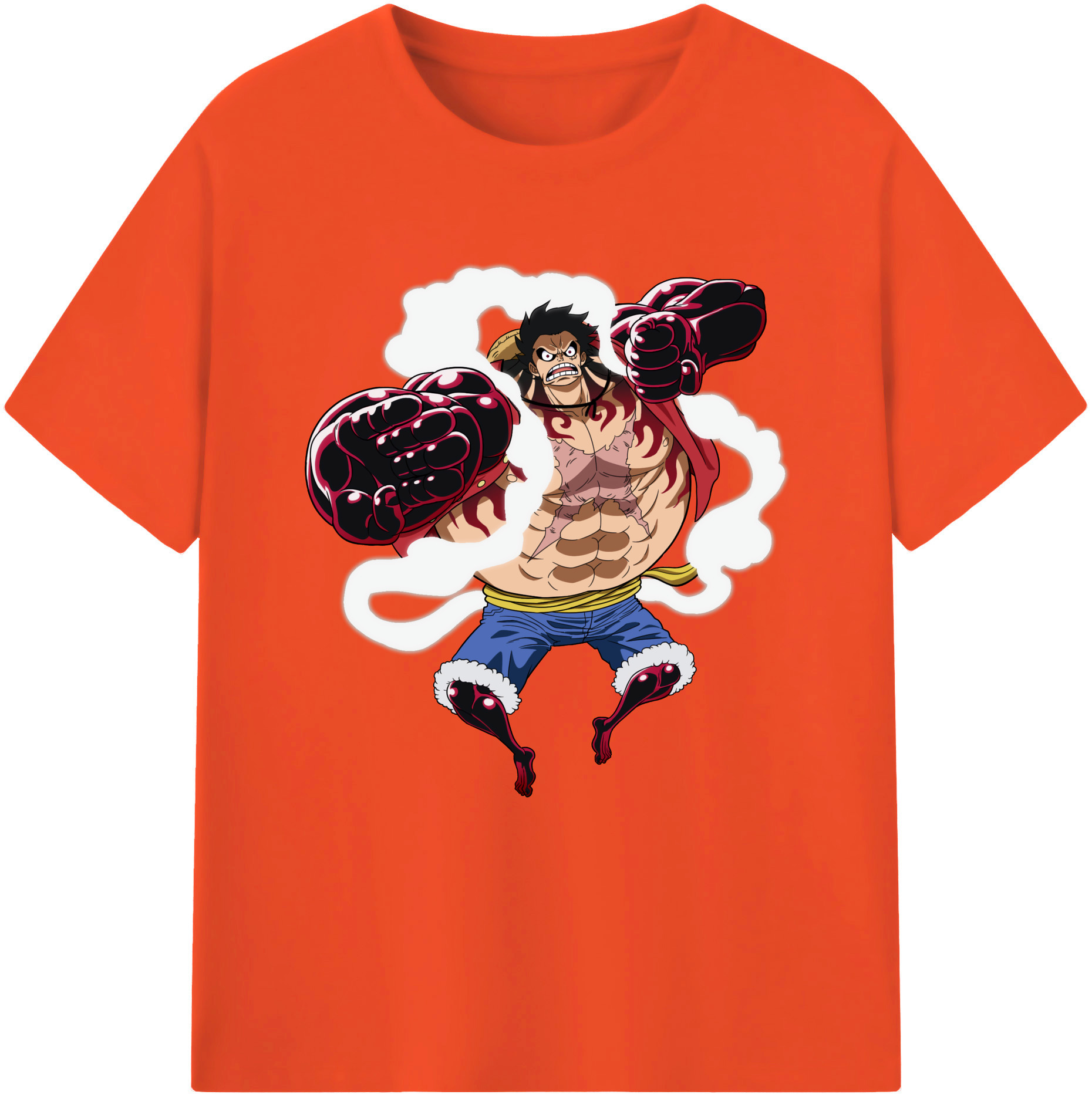 ワンピース モンキー・D・ルフィ ONE PIECE Monkey D. Luffy 綿100％半袖Tシャツ（フロントプリント）