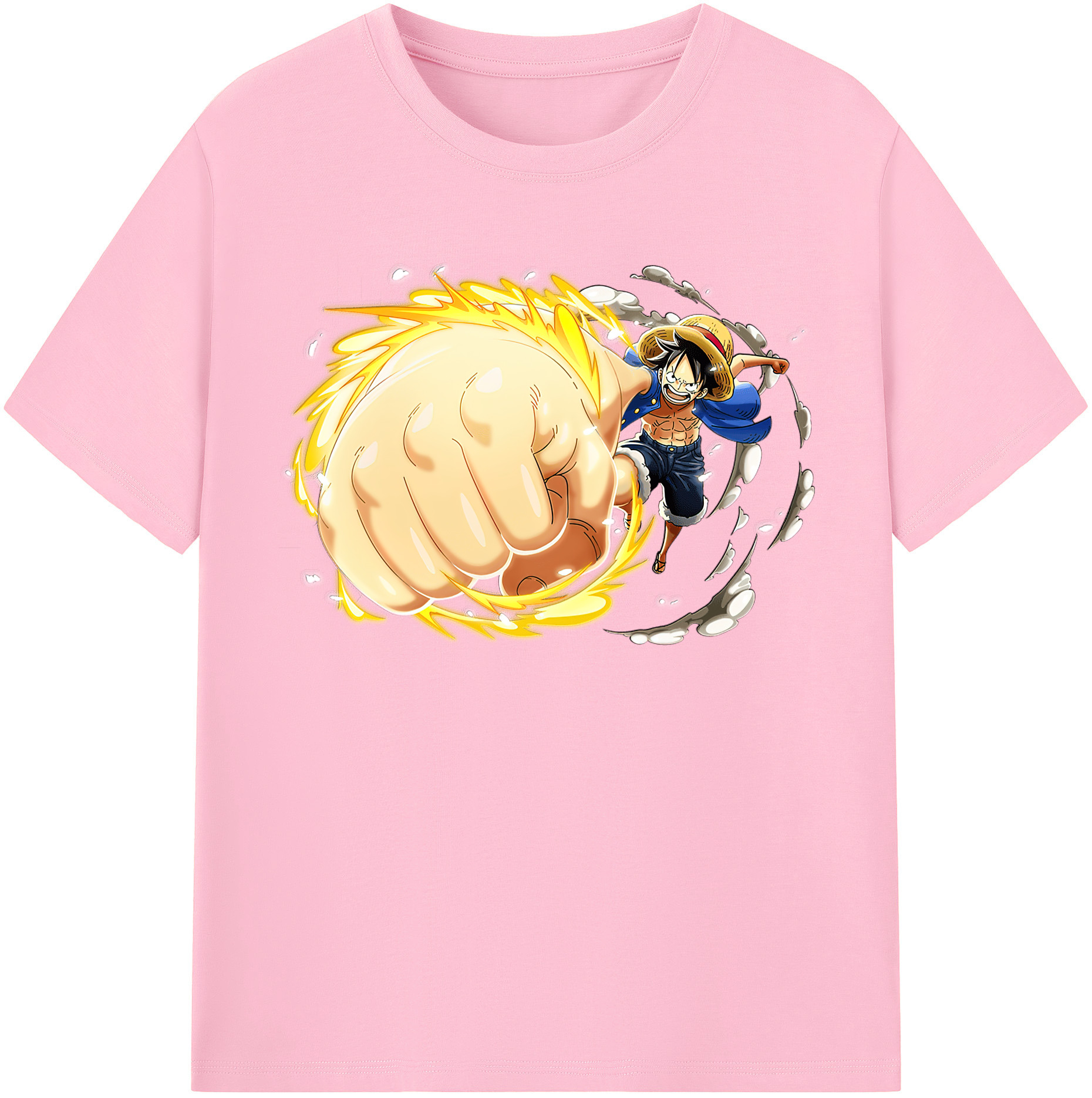 ワンピース モンキー・D・ルフィ ONE PIECE Monkey D. Luffy 綿100％半袖Tシャツ（フロントプリント）
