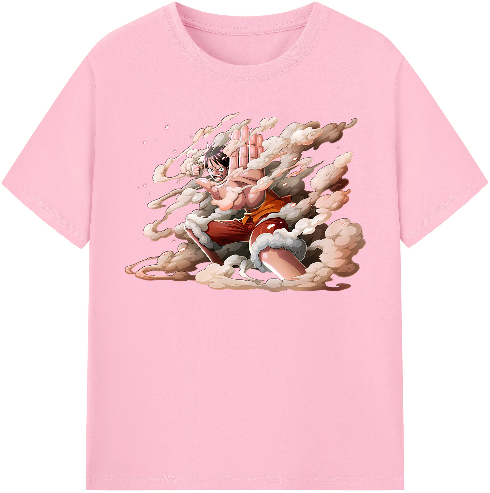 ワンピース モンキー・D・ルフィ ONE PIECE Monkey D. Luffy 綿100％半袖Tシャツ（フロントプリント）