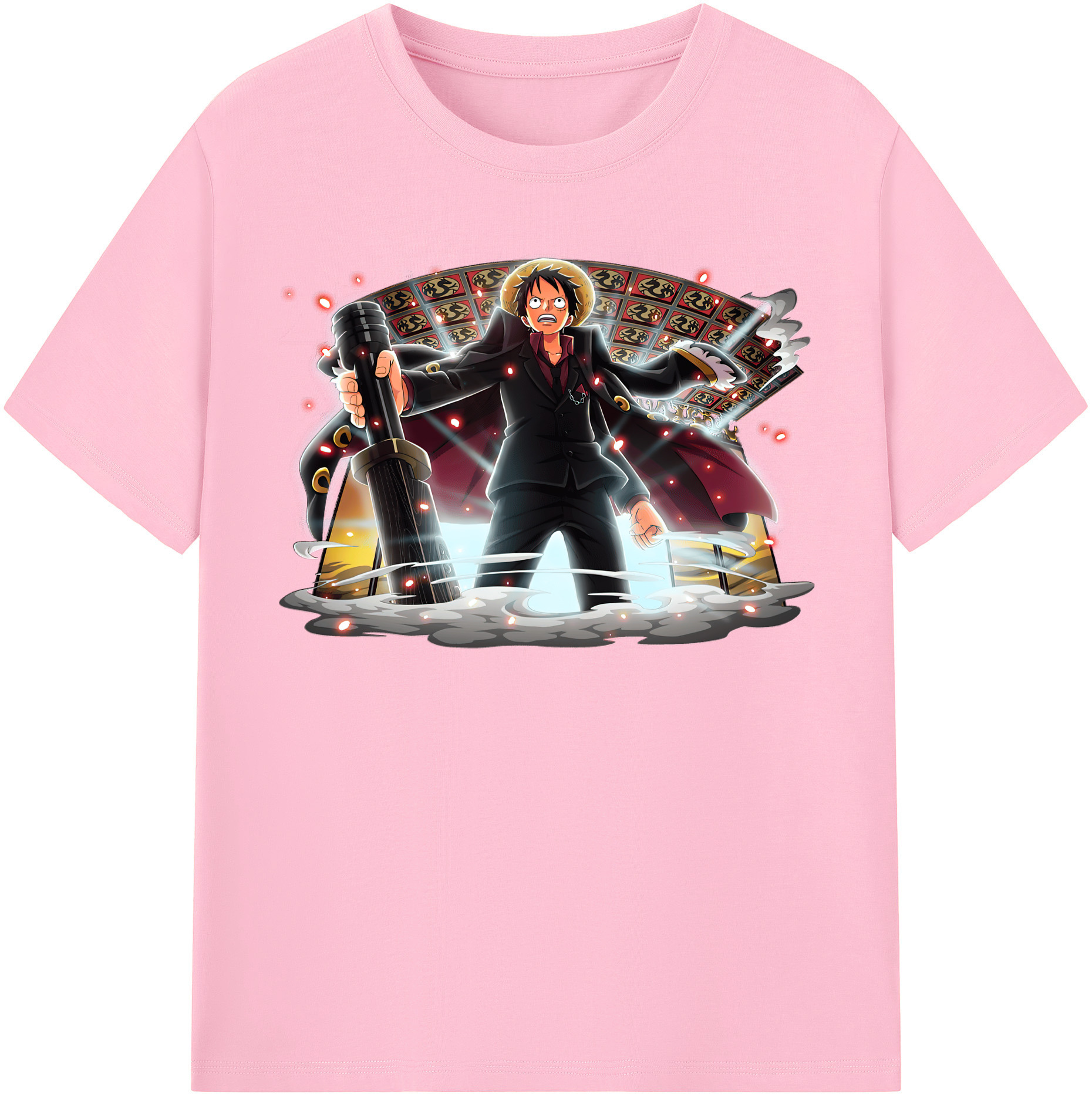 ワンピース モンキー・D・ルフィ ONE PIECE Monkey D. Luffy 綿100％半袖Tシャツ（フロントプリント）
