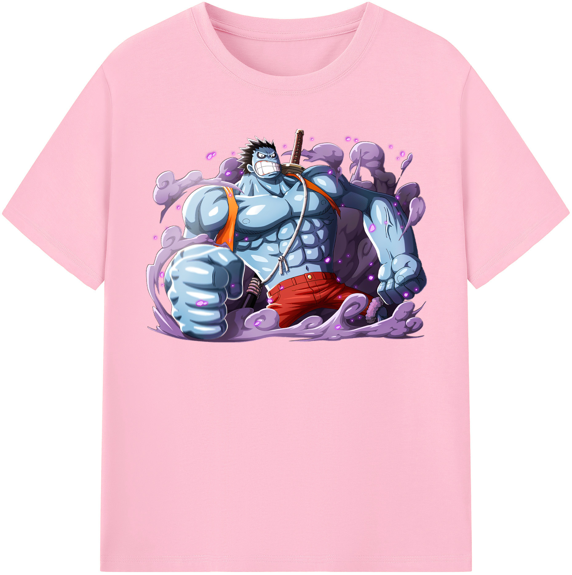 ワンピース モンキー・D・ルフィ ONE PIECE Monkey D. Luffy 綿100％半袖Tシャツ（フロントプリント）